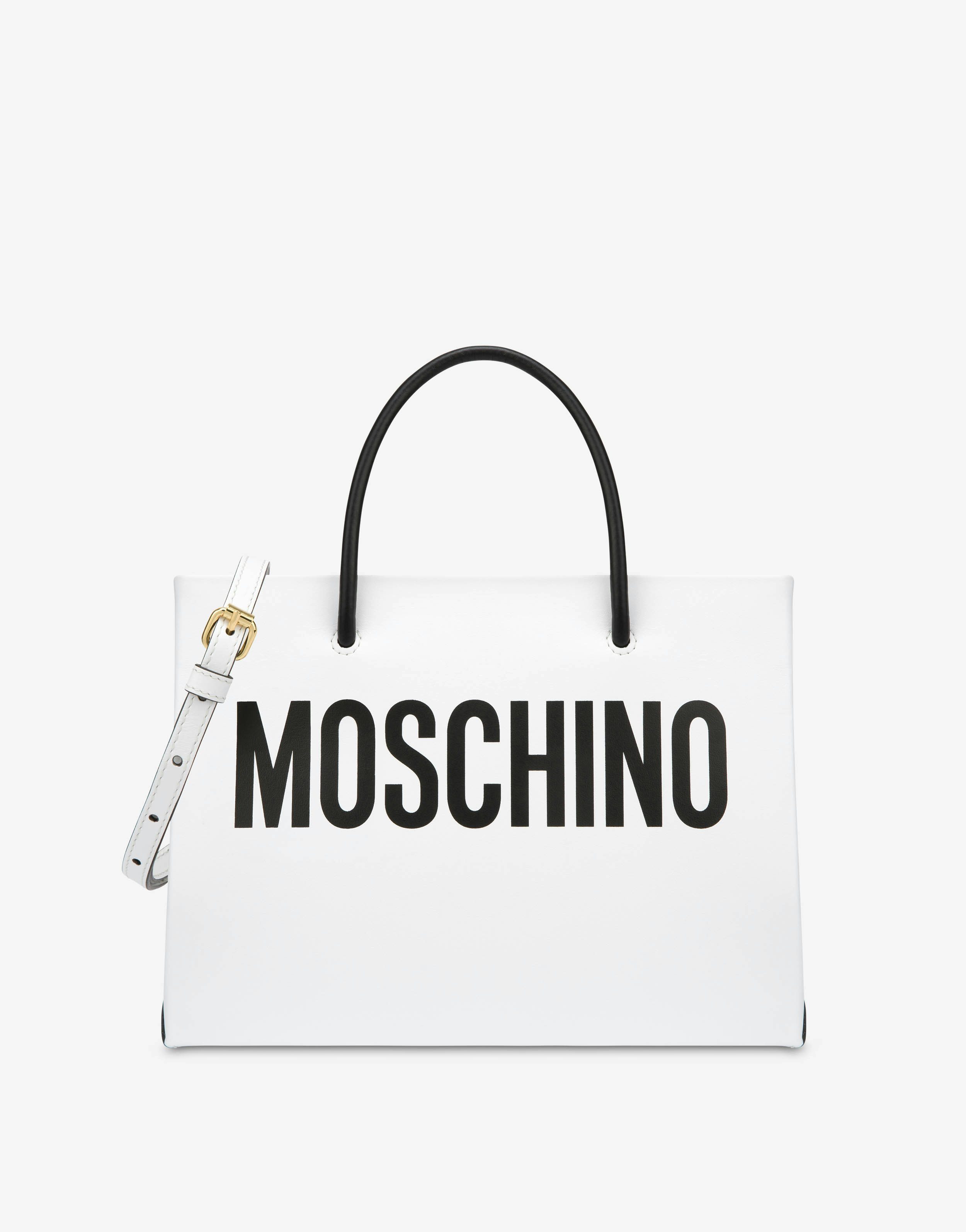 Small Calfskin Shopper With Logo
