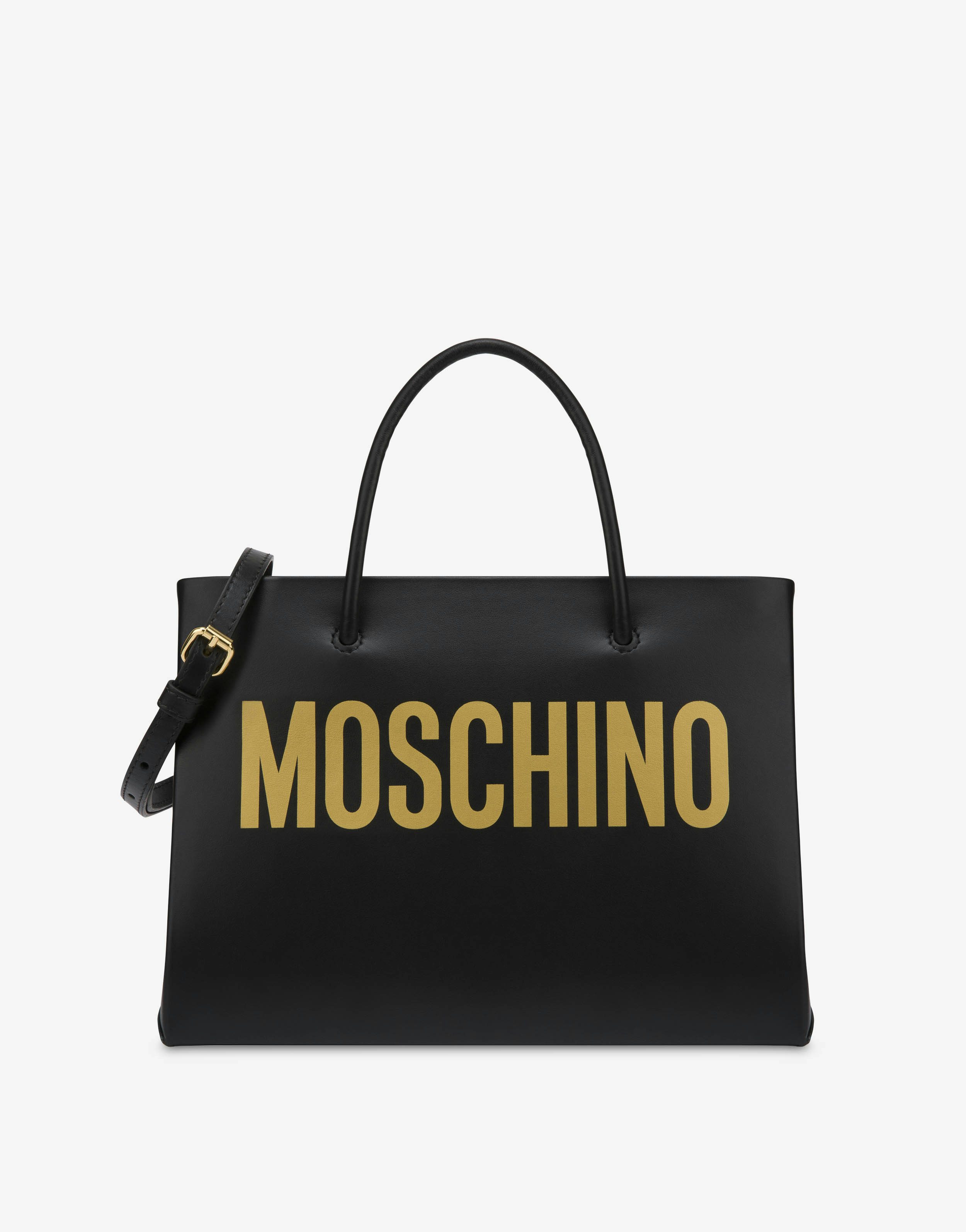 Small Calfskin Shopper With Logo