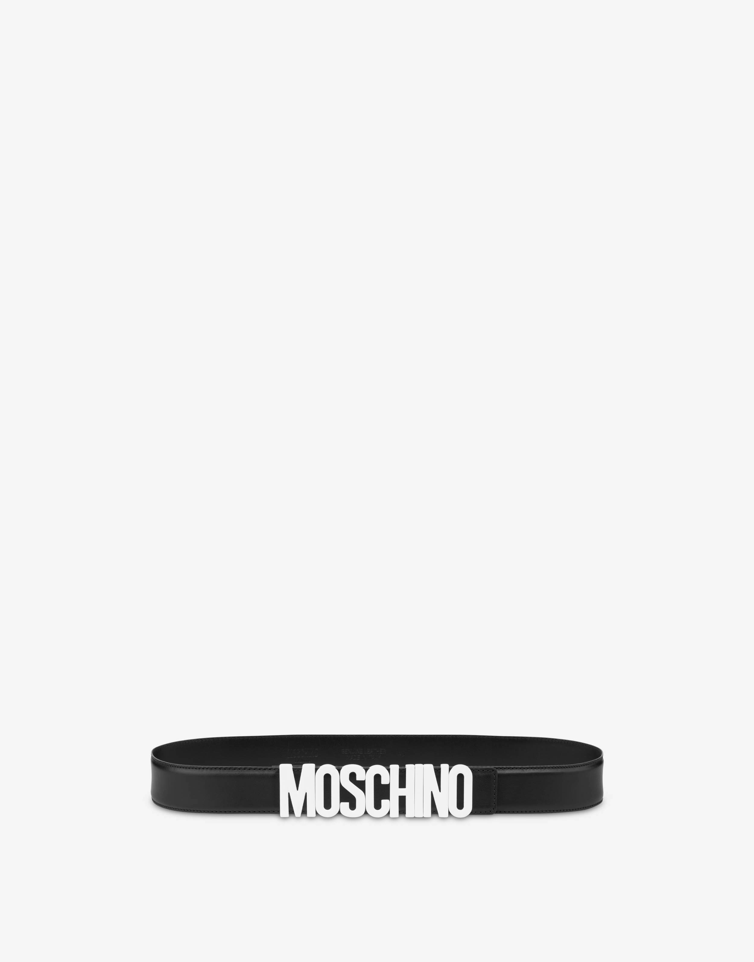 Lettering Logo Calfskin Belt