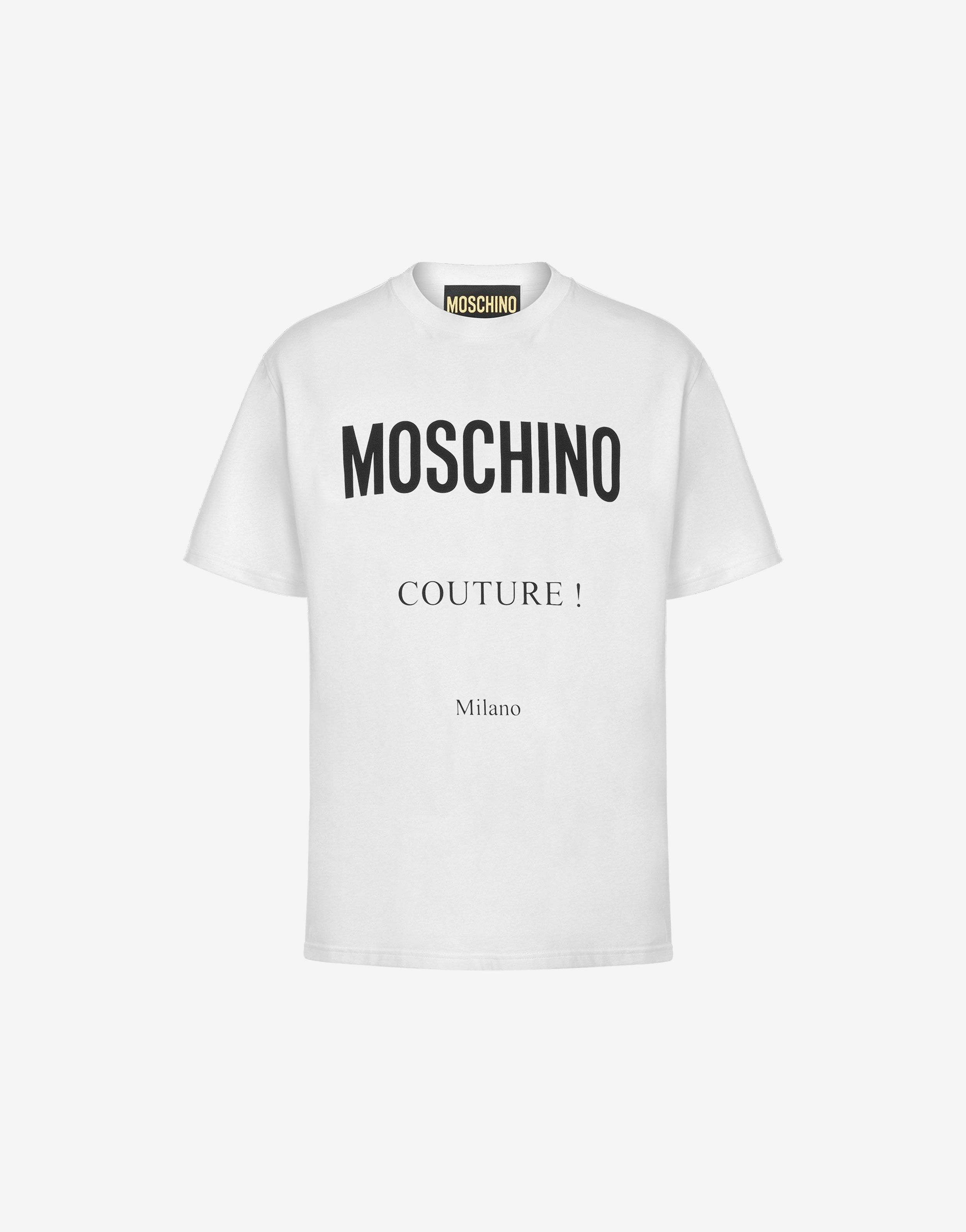 t-shirt en jersey stretch moschino couture