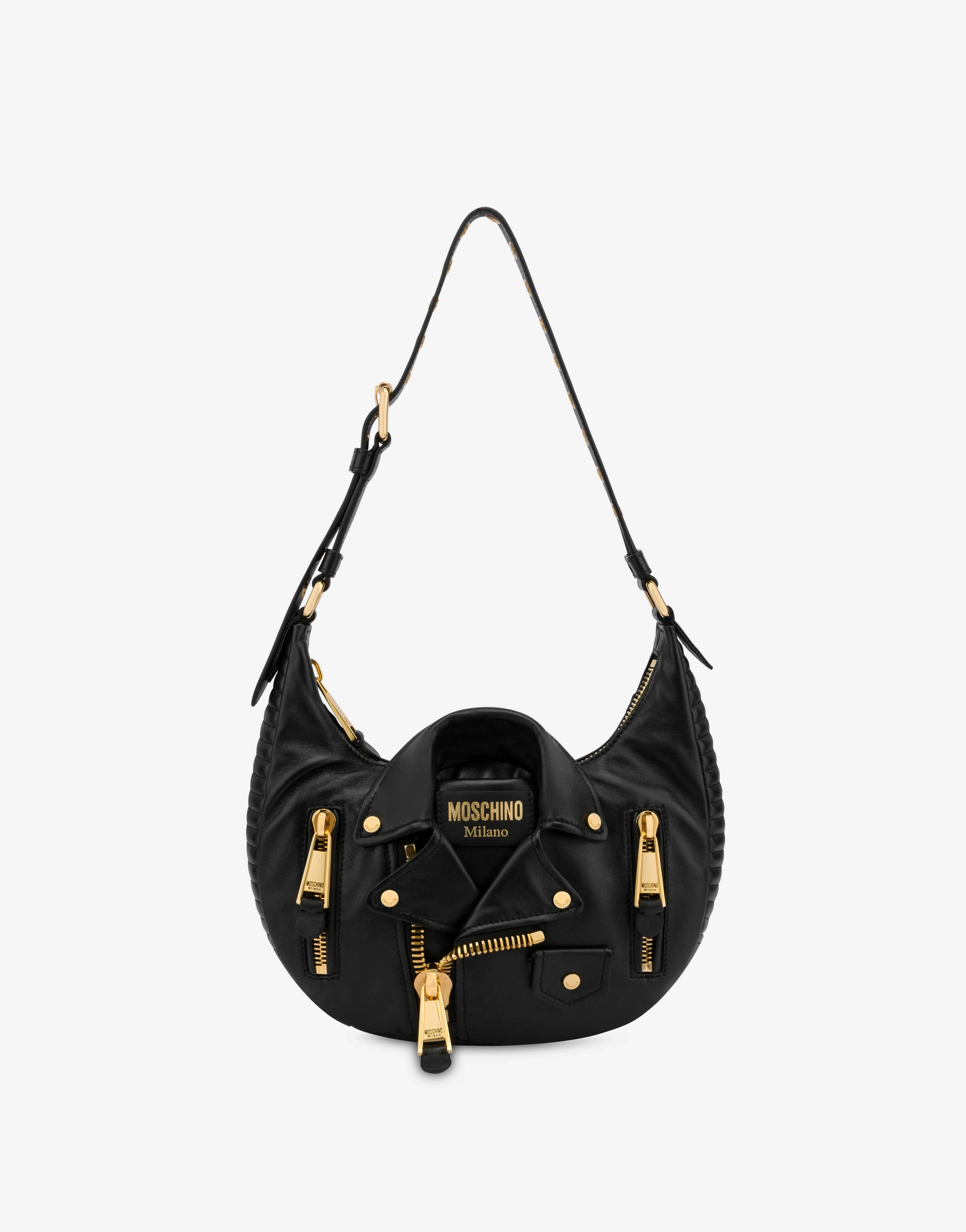 Sac Hobo Biker En Cuir Nappa