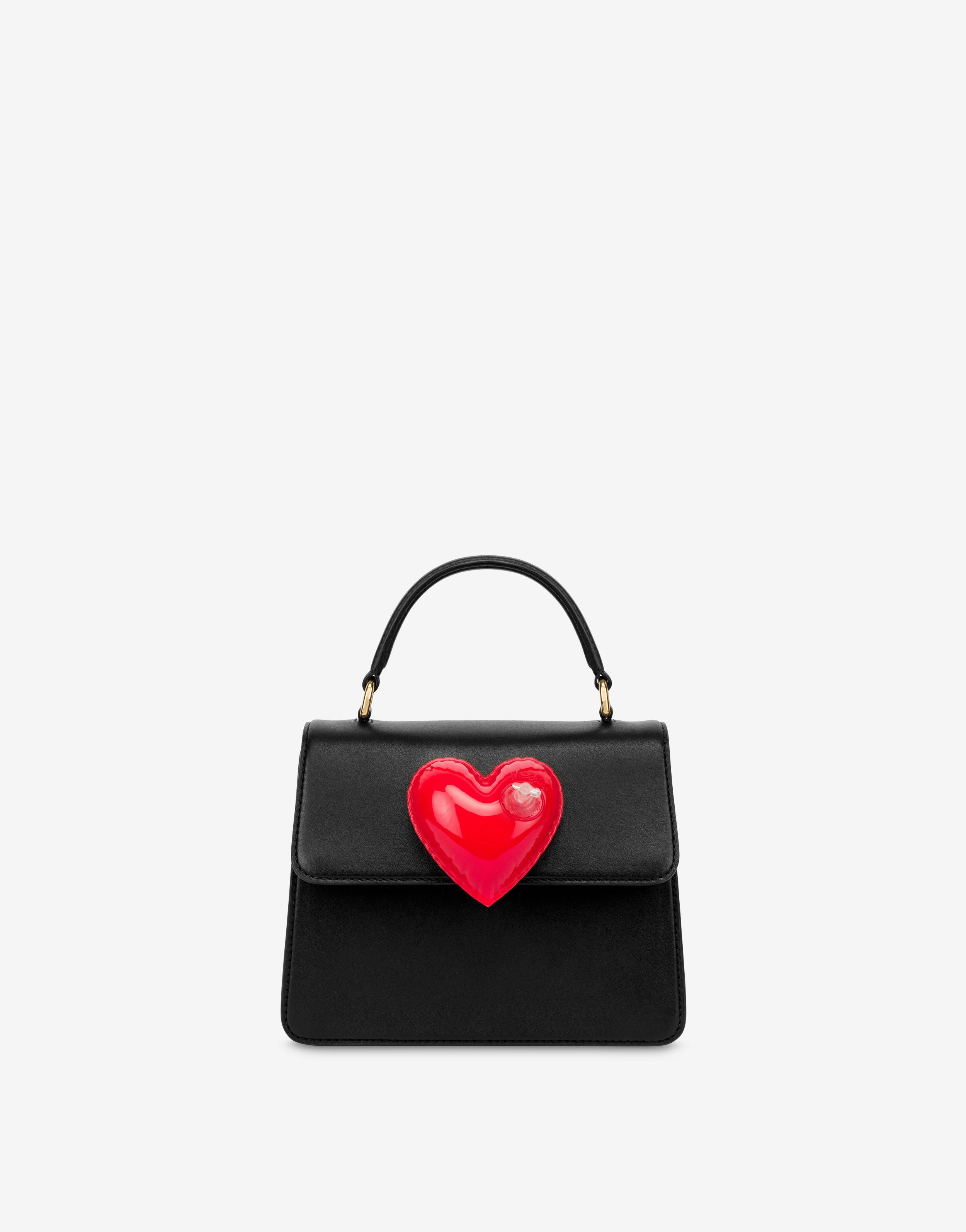 Sac À Main En Cuir De Veau Inflatable Heart