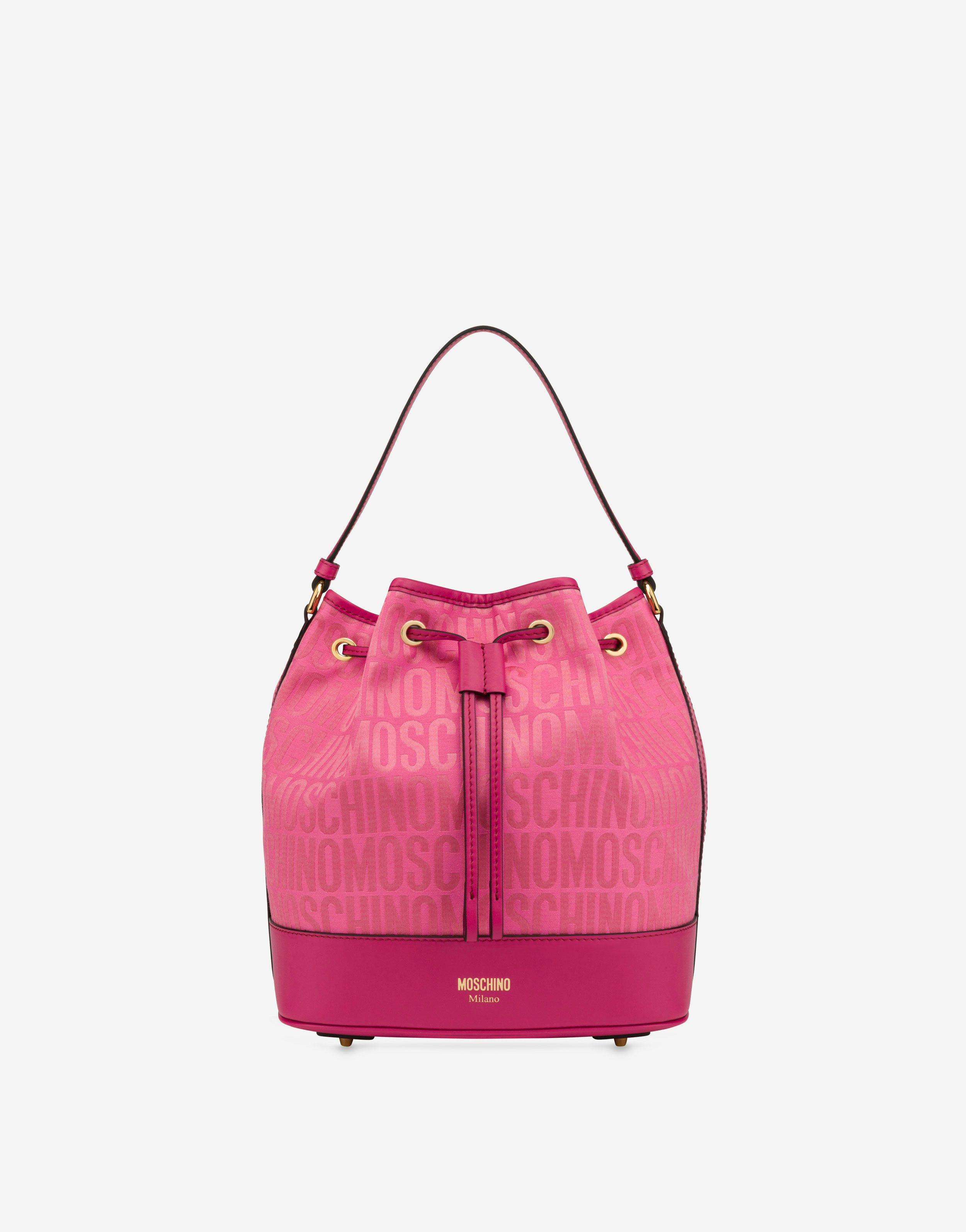 All-over Logo Nylon Bucket Bag