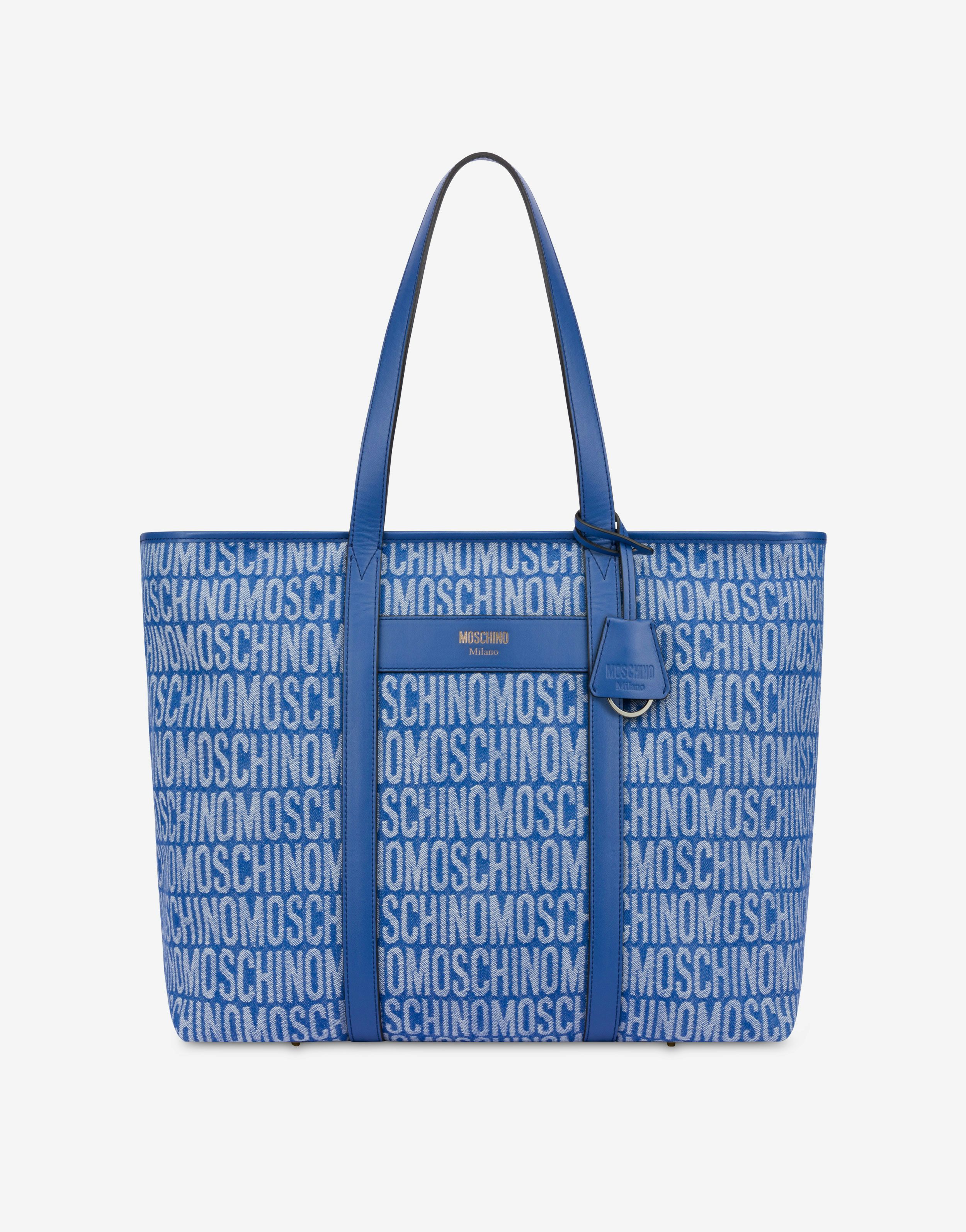 All-over Logo Denim Shopper