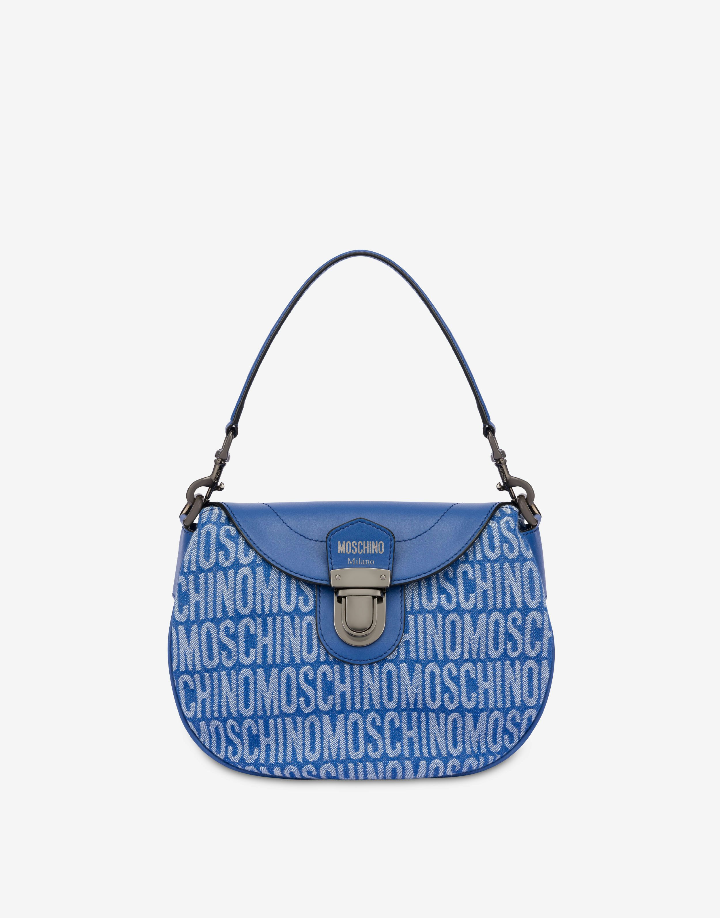 All-over Logo Denim Handbag