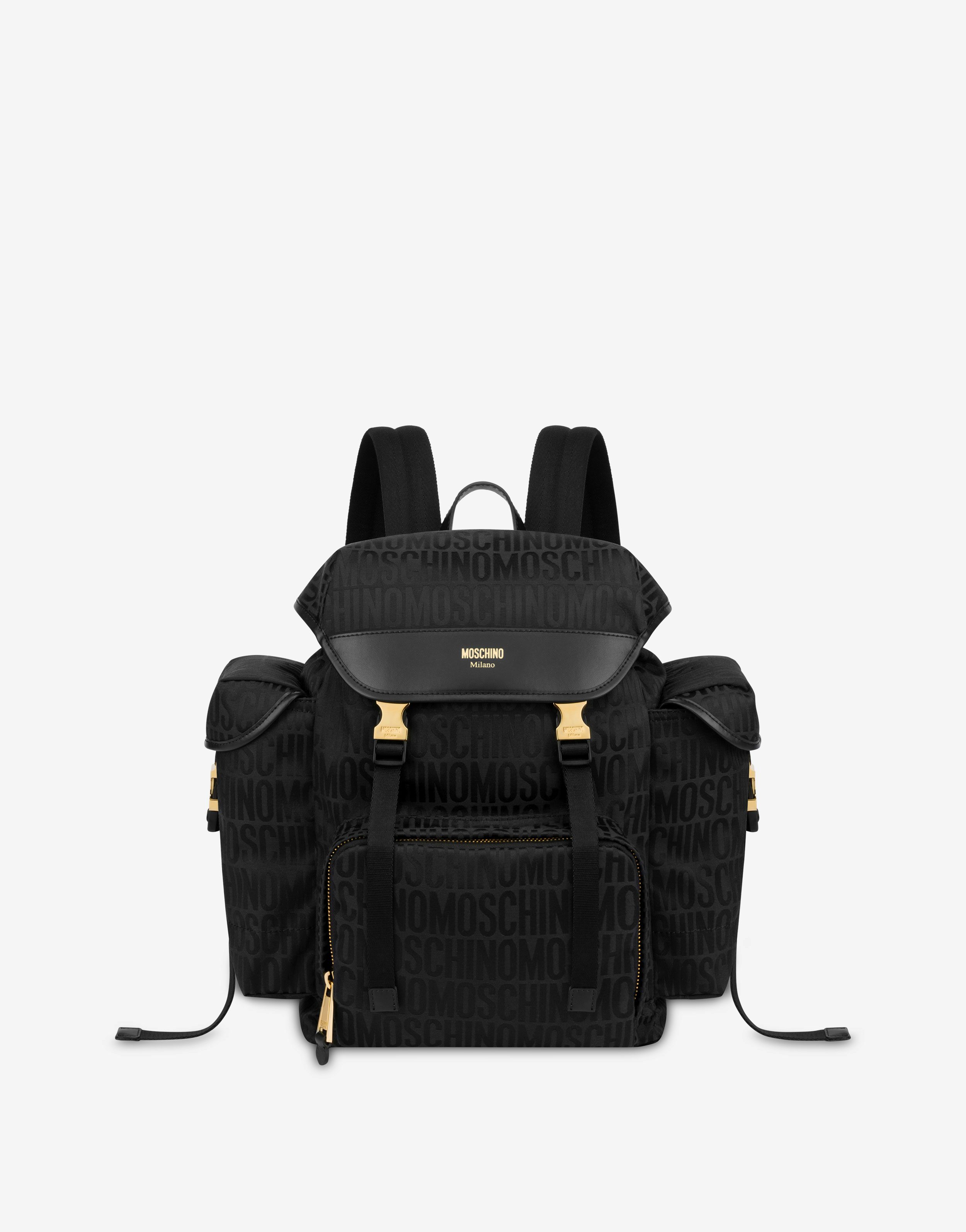 All-over Logo Multi-pocket Backpack