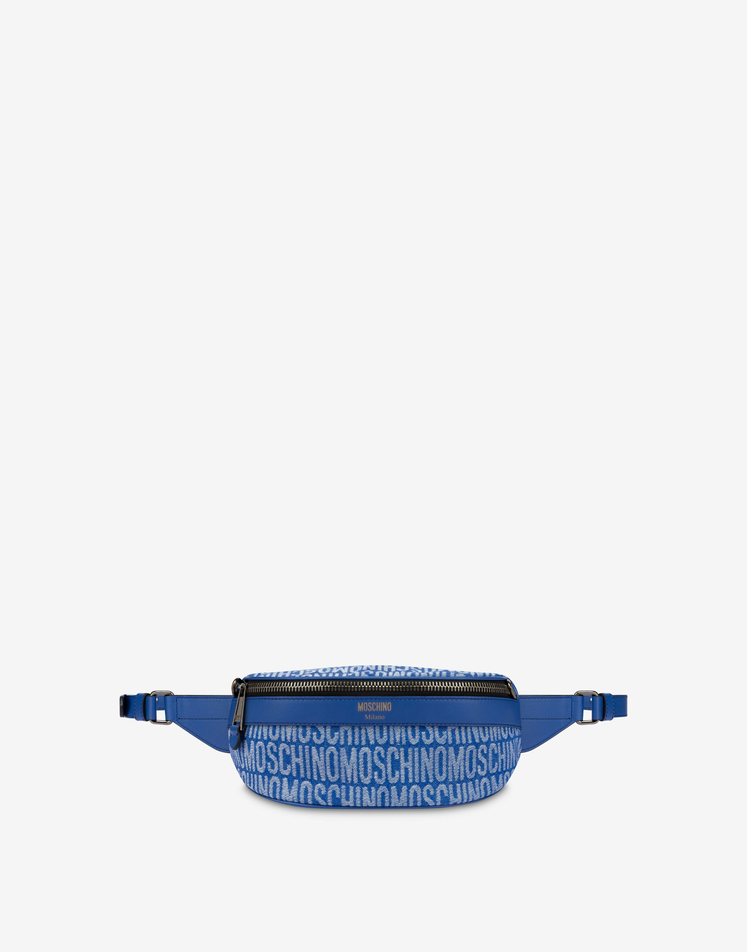 All-over Logo Denim Belt Bag