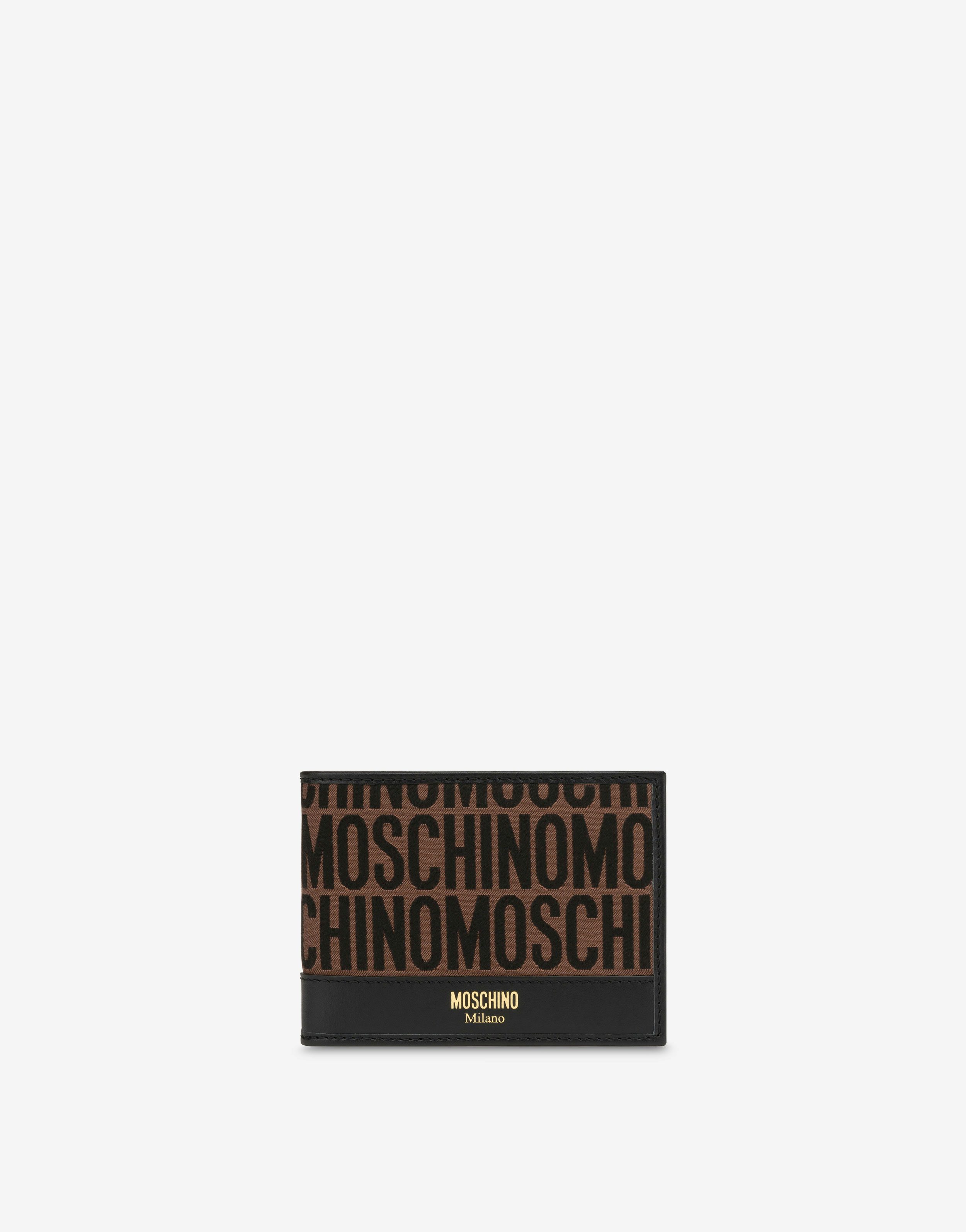 All-over Logo Nylon Flap Wallet