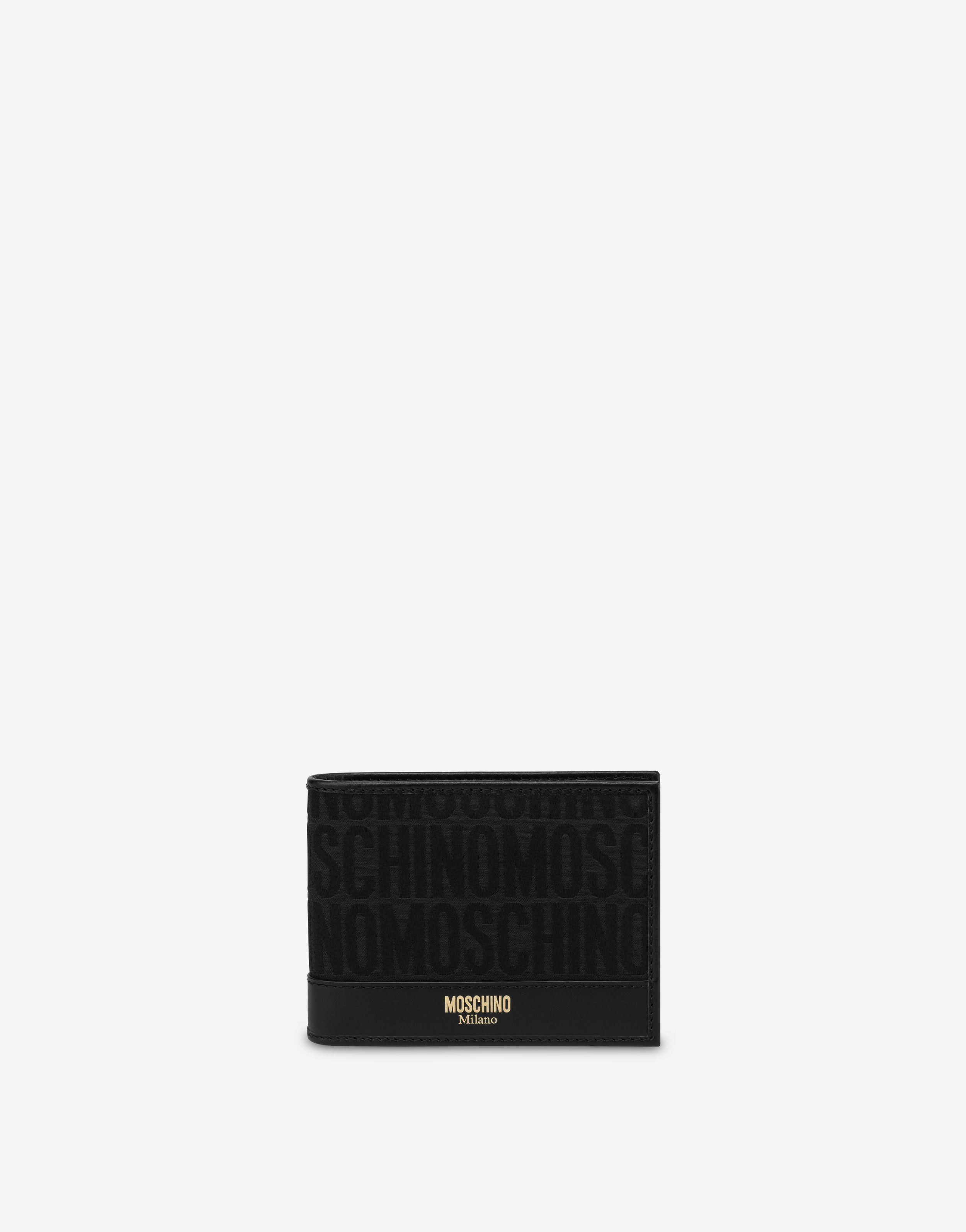 All-over Logo Nylon Flap Wallet
