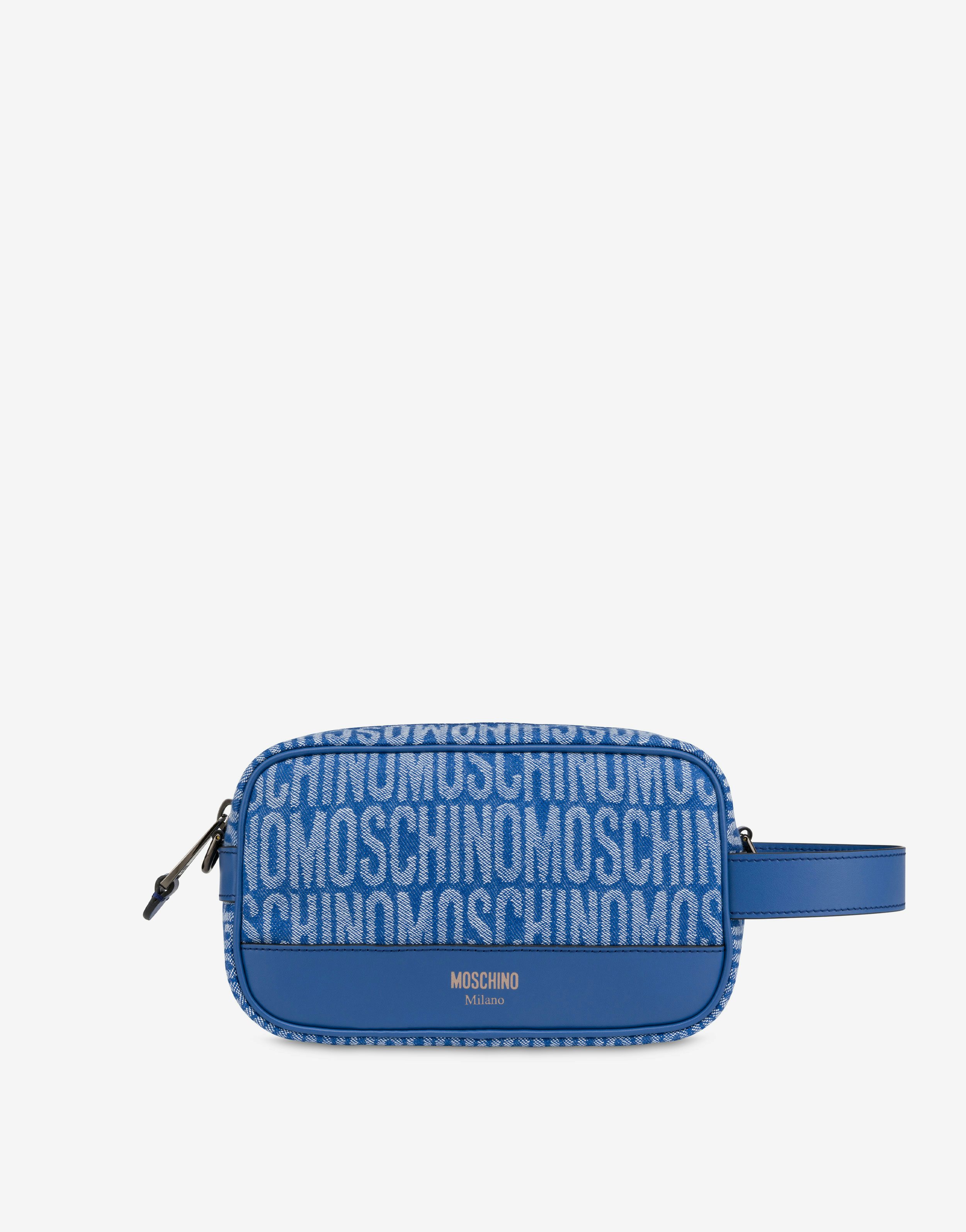 All-over Logo Jacquard Denim Wash Bag