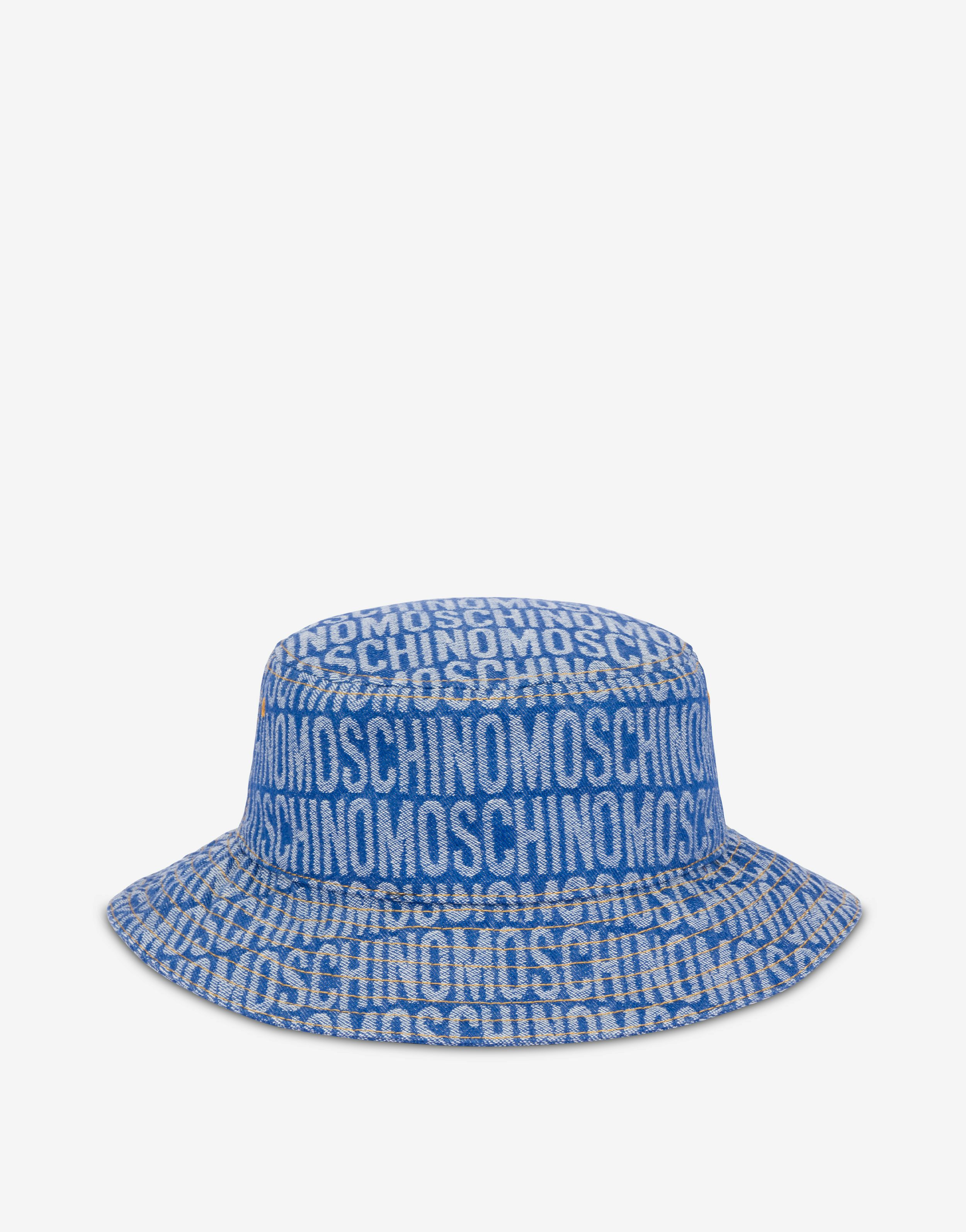All-over Logo Denim Bucket Hat