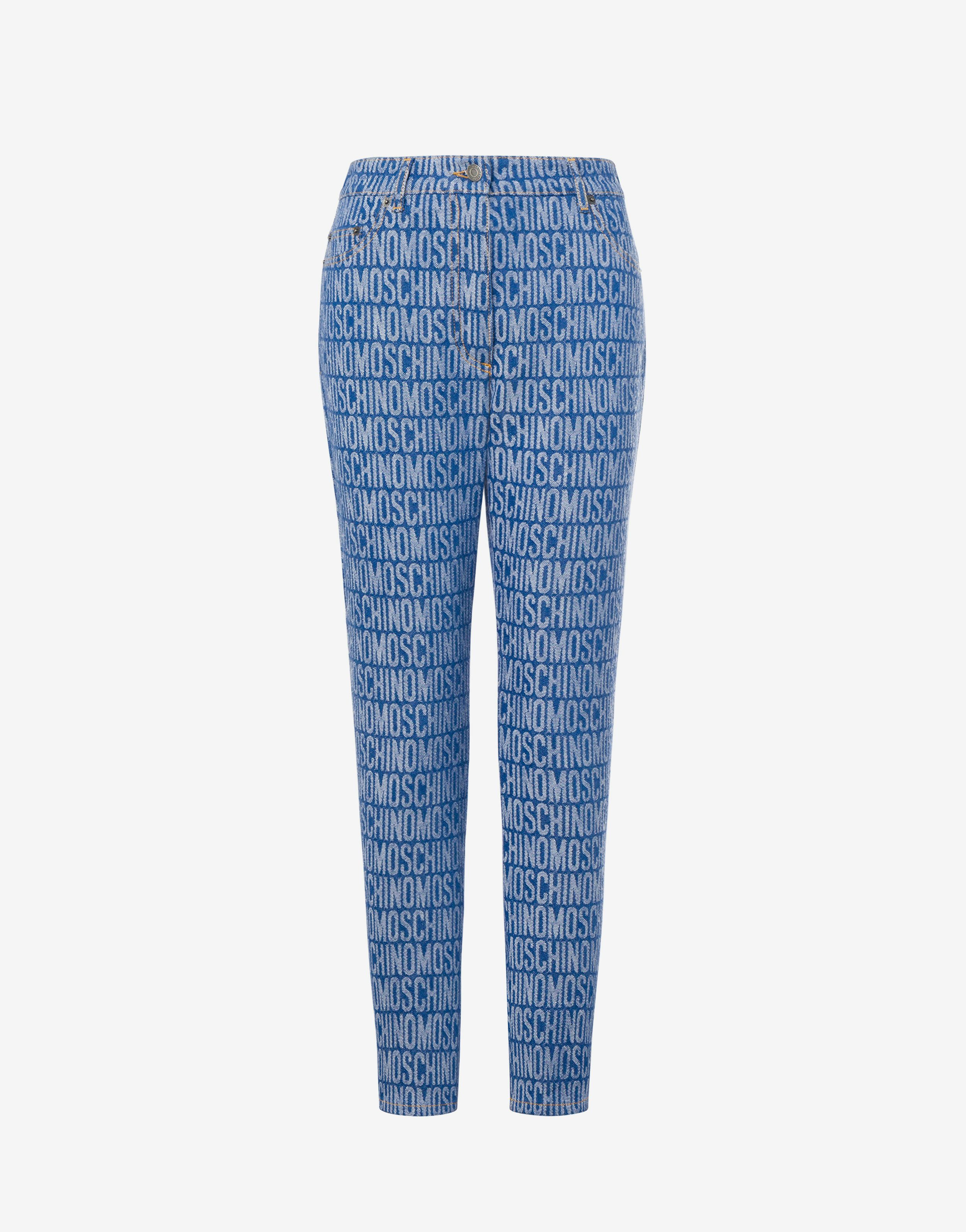 All-over Logo Denim Trousers