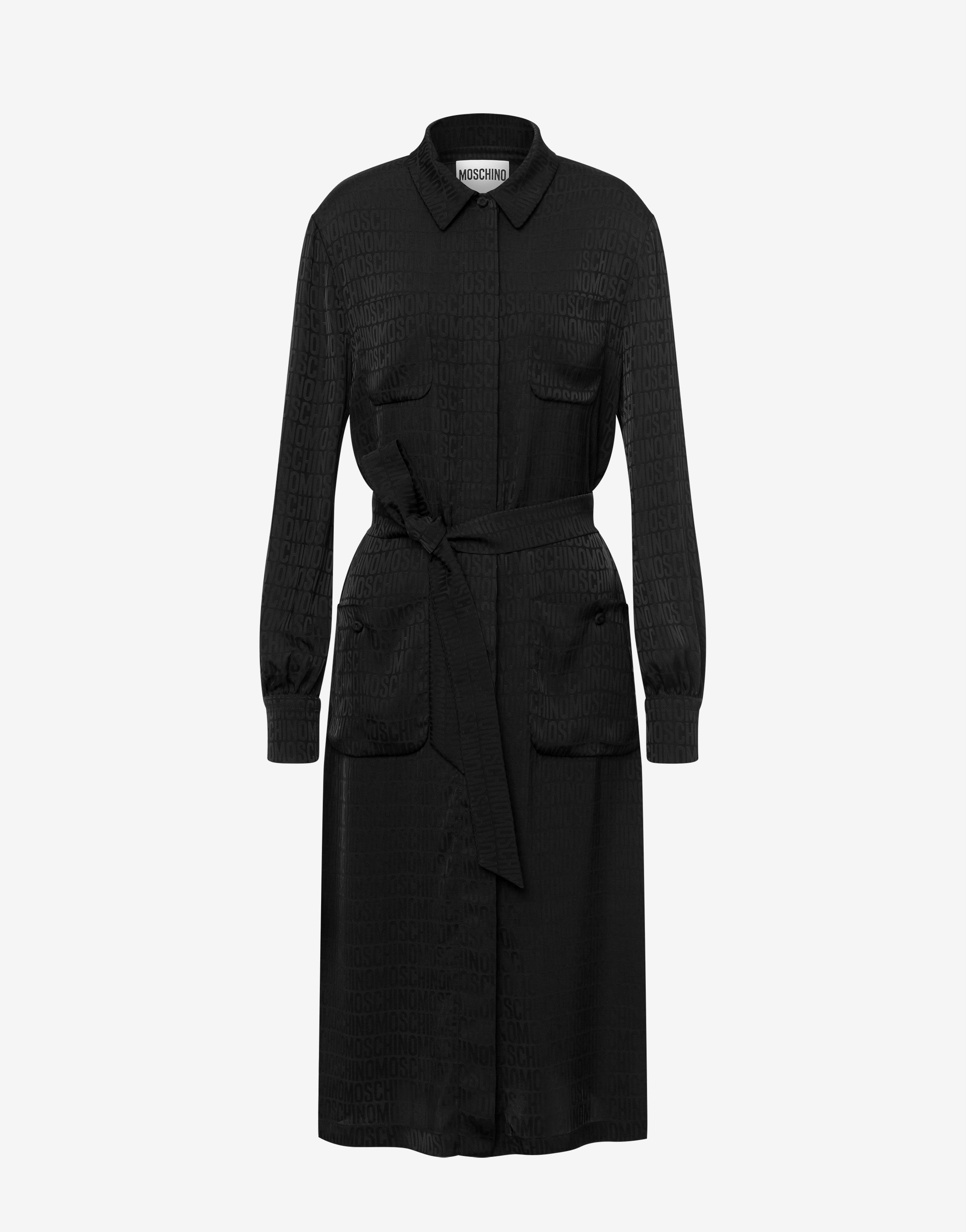 All-over Logo Twill Shirt Dress