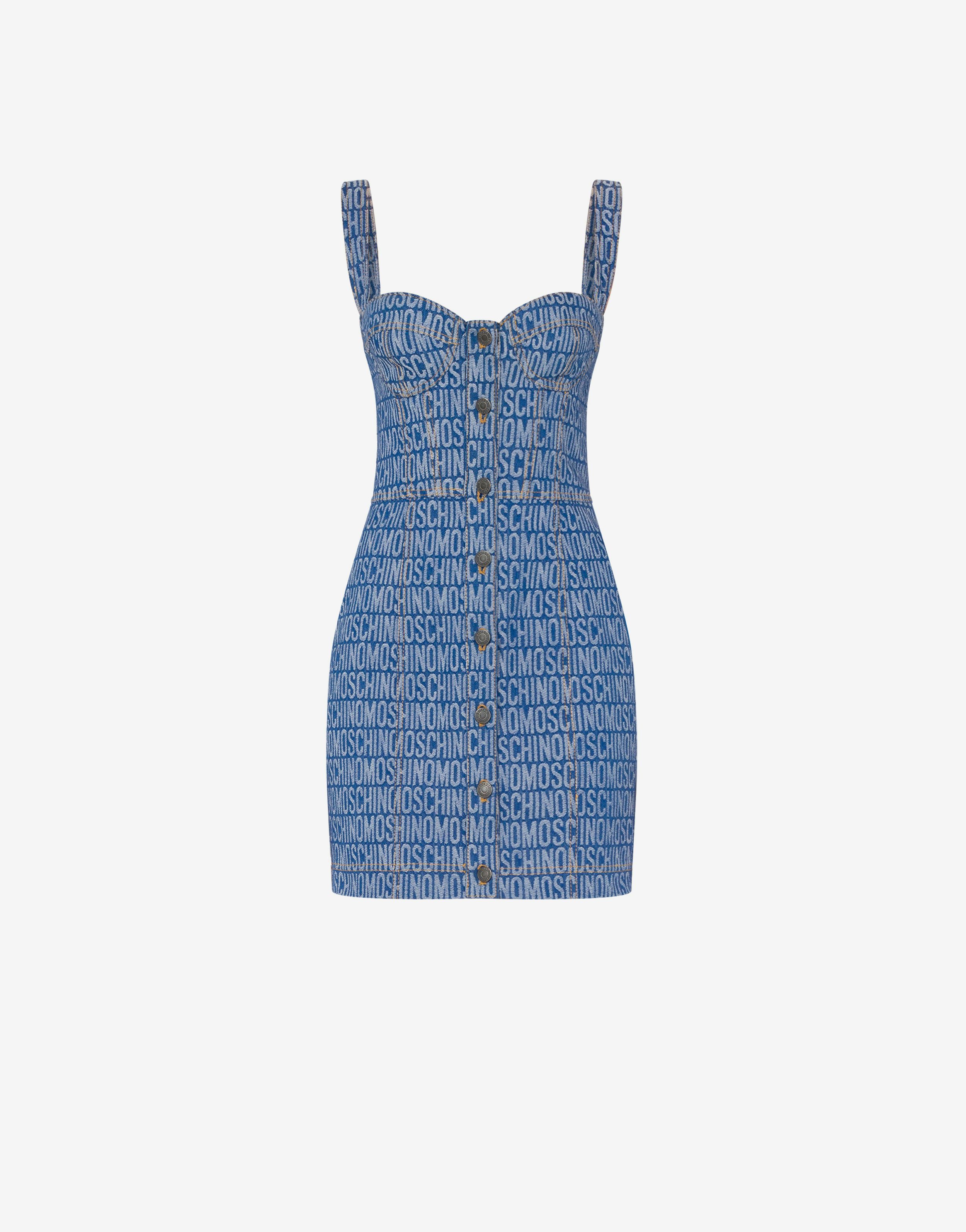 All-over Logo Denim Dress