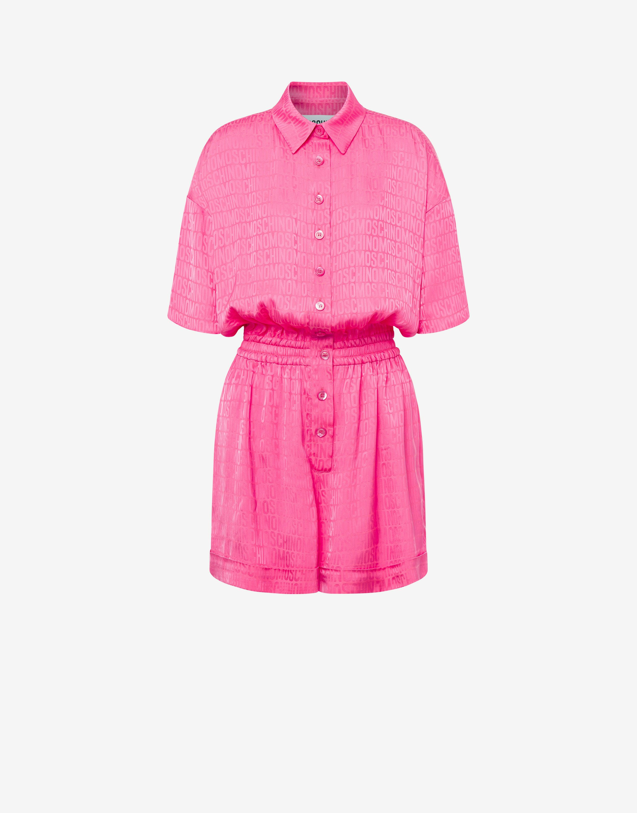 All-over Logo Twill Playsuit