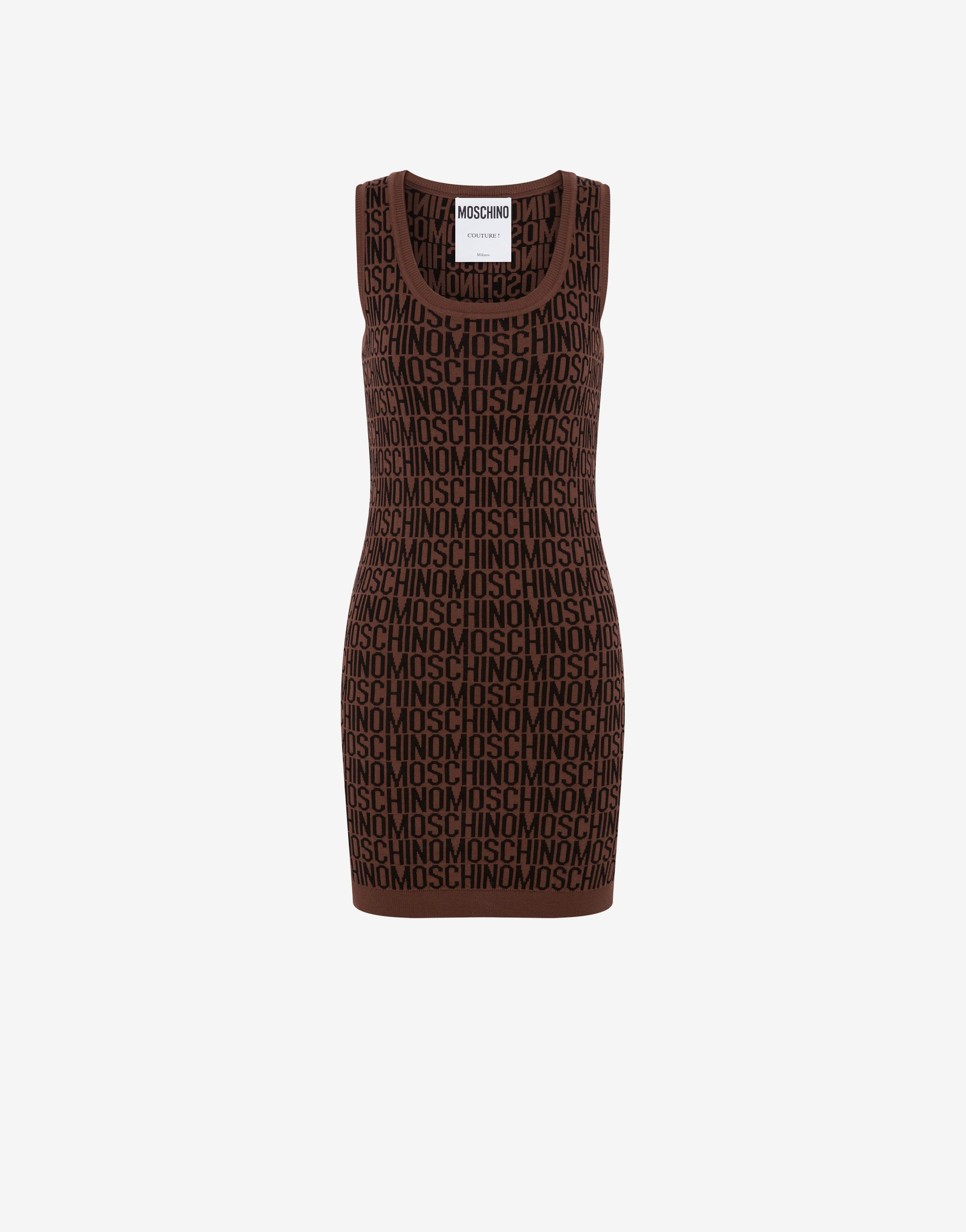 All-over Logo Wool Dress