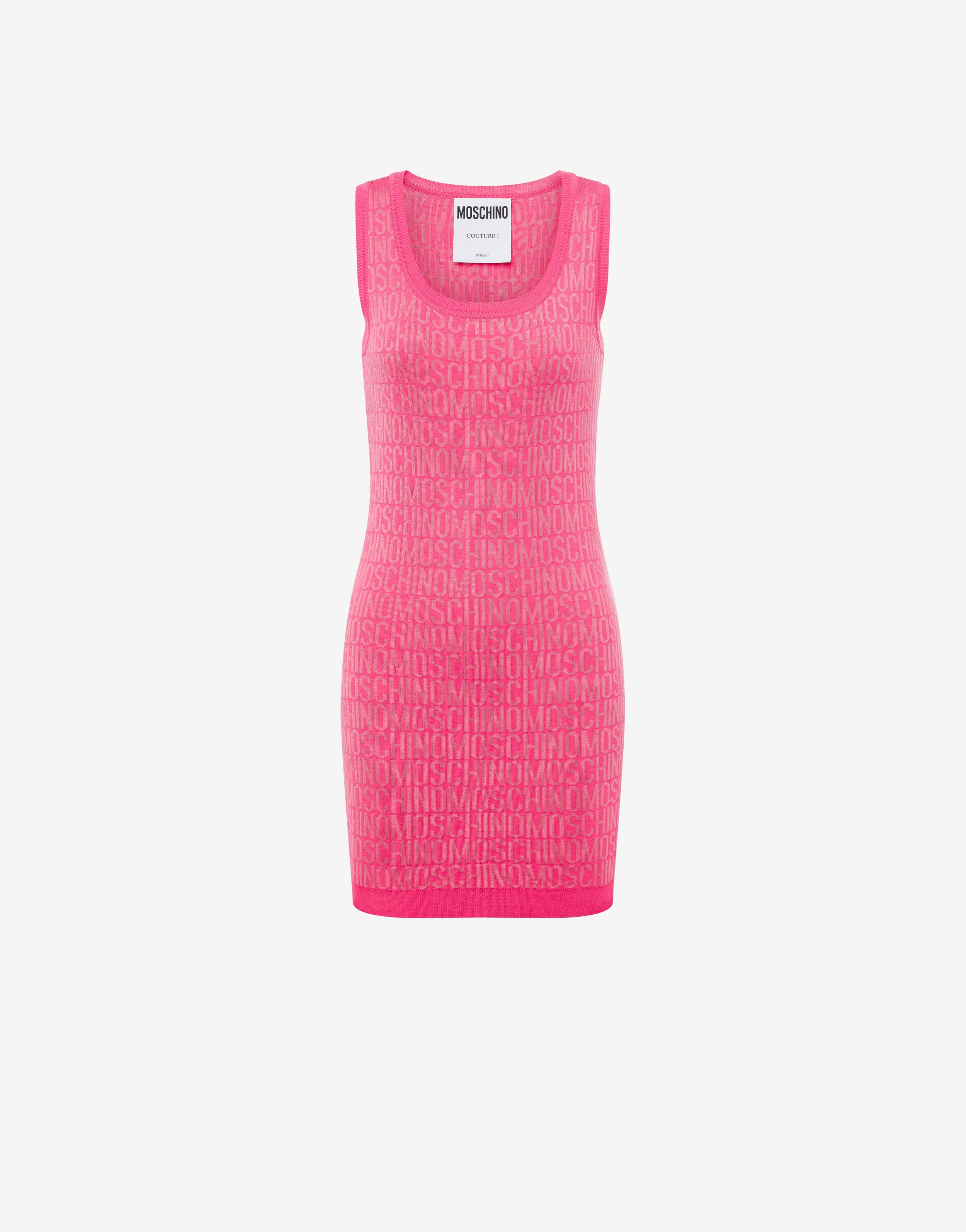 All-over Logo Wool Dress