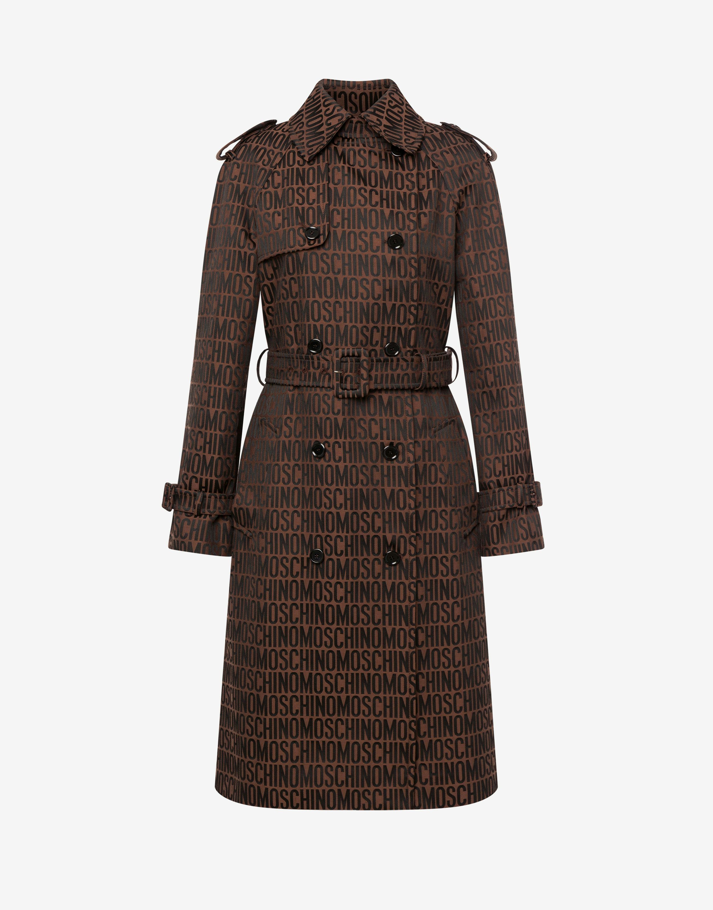 All-over Logo Nylon Trench Coat