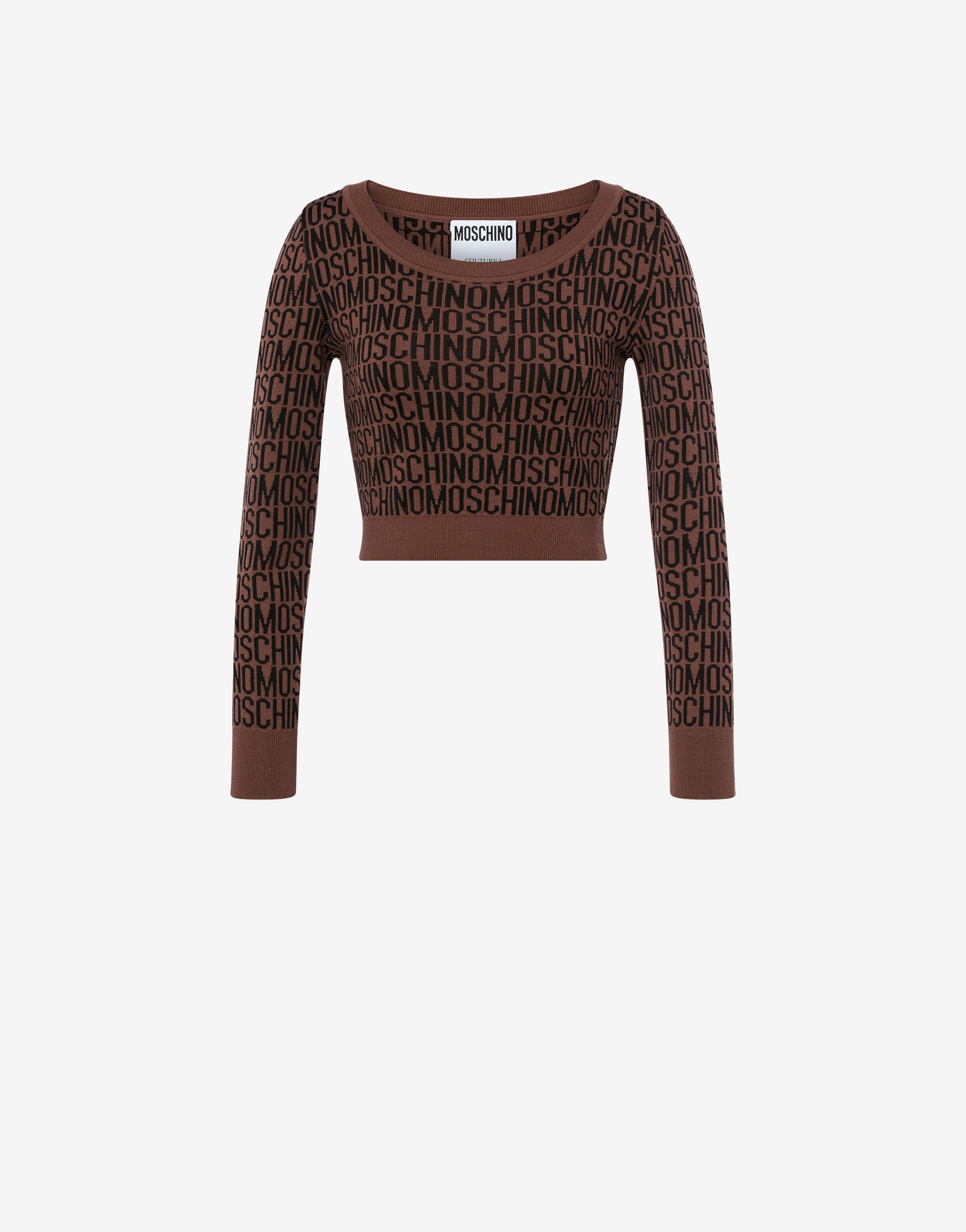 All-over Logo Short Wool Jumper
