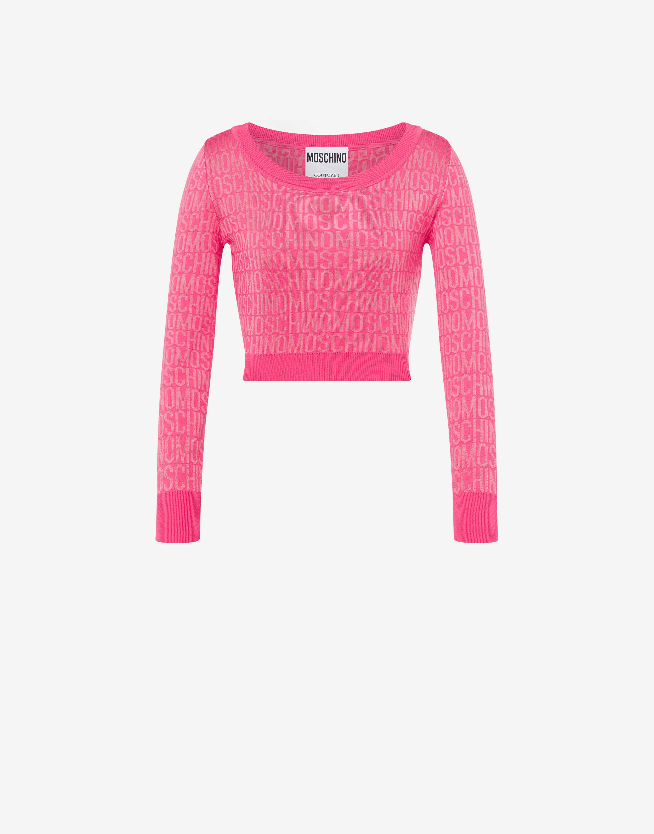All-over Logo Short Wool Jumper