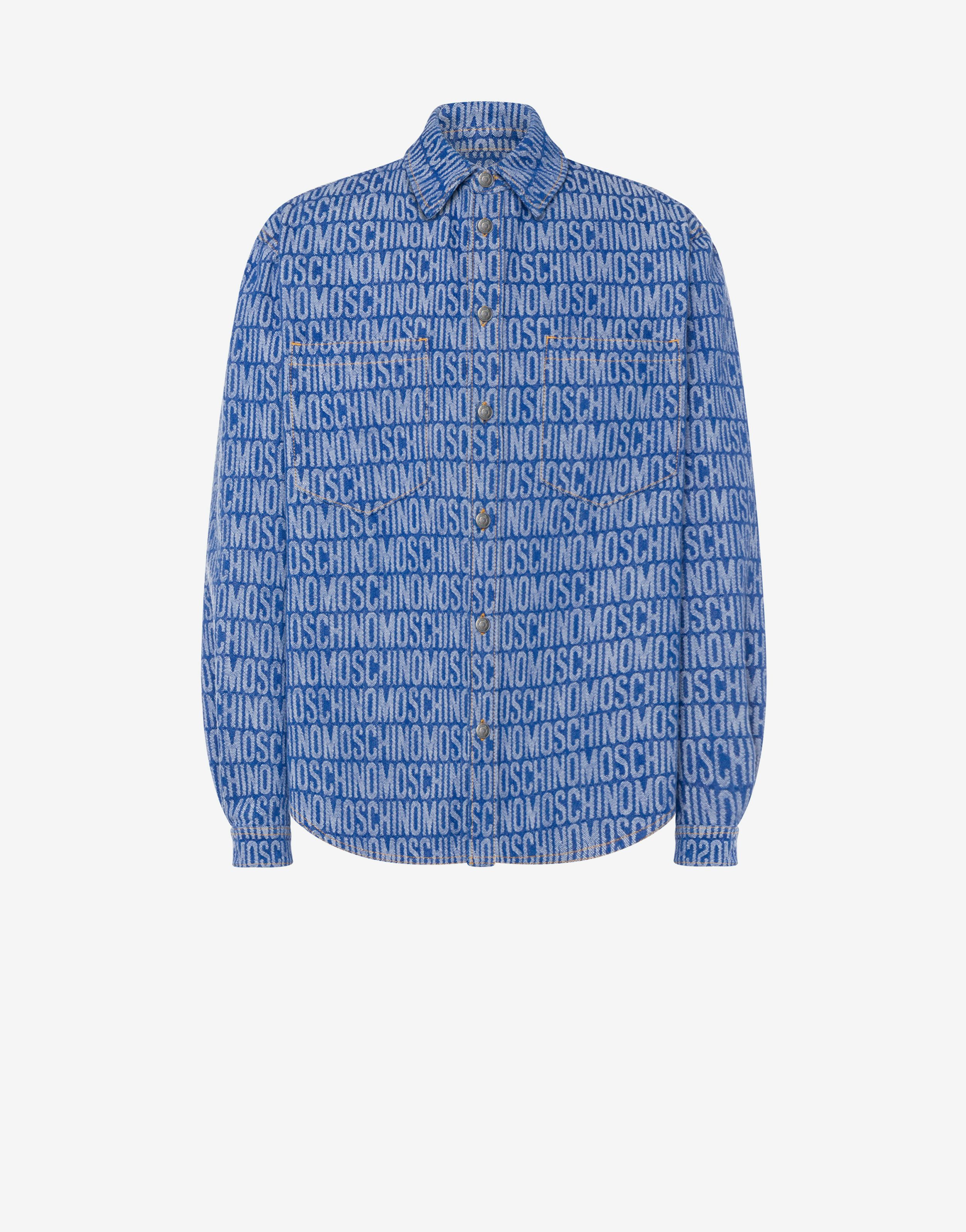 All-over Logo Jacquard Denim Shirt
