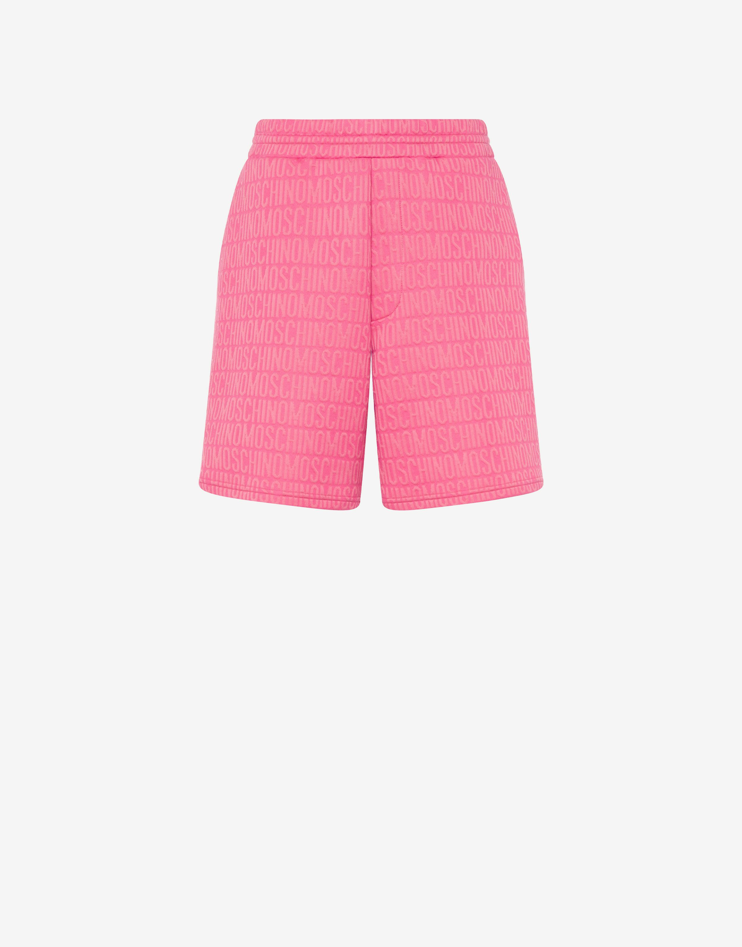 All-over Logo Jacquard Fleece Bermuda Shorts