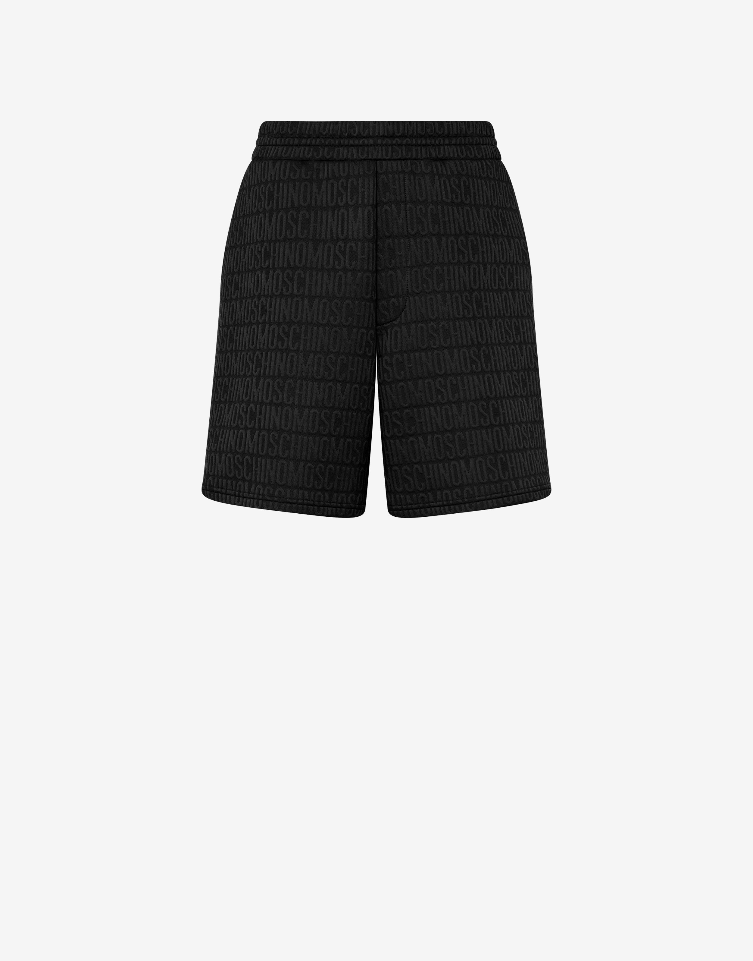 Bermudas De Felpa «jacquard» Allover Logo