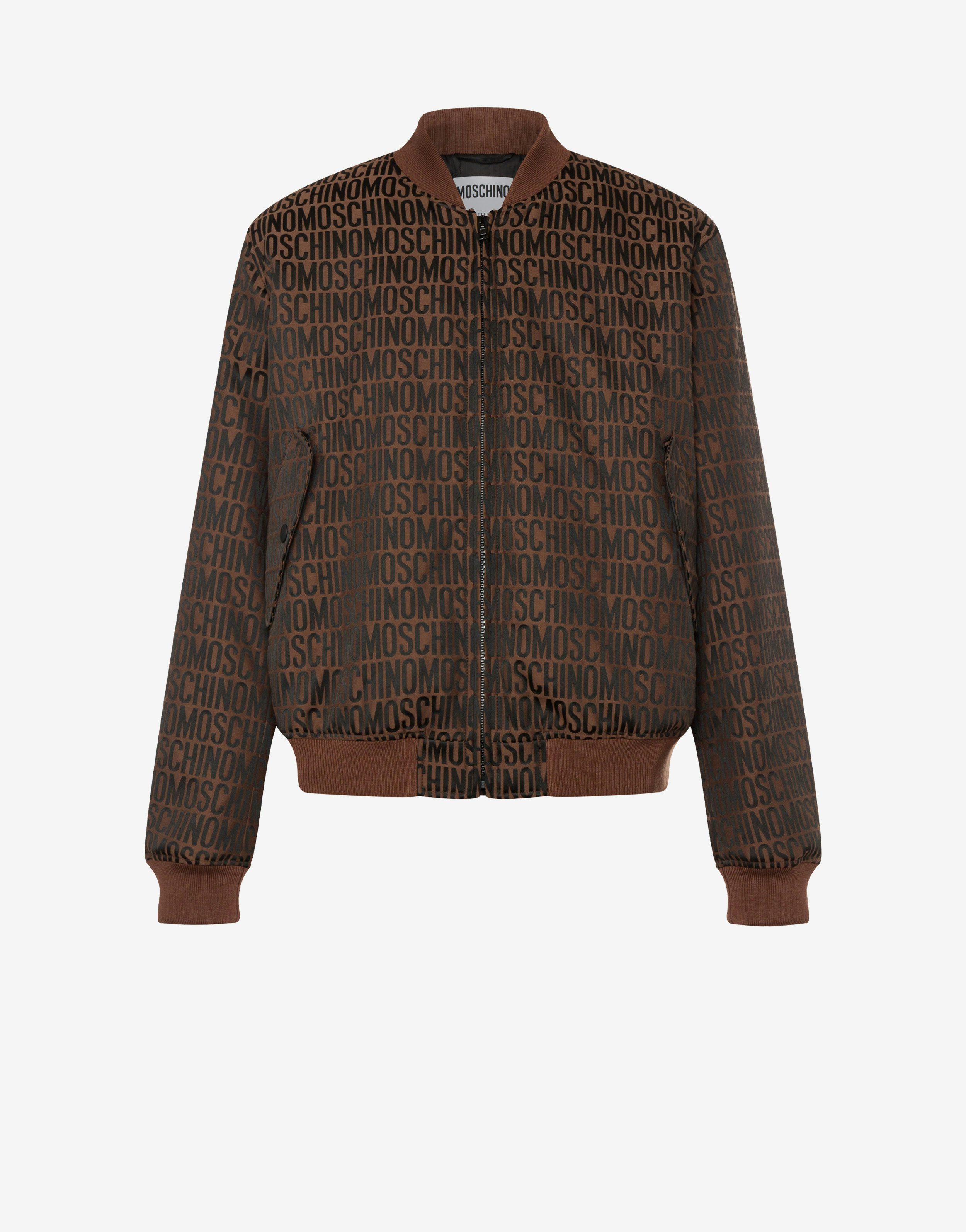 All-over Logo Jacquard Nylon Bomber Jacket