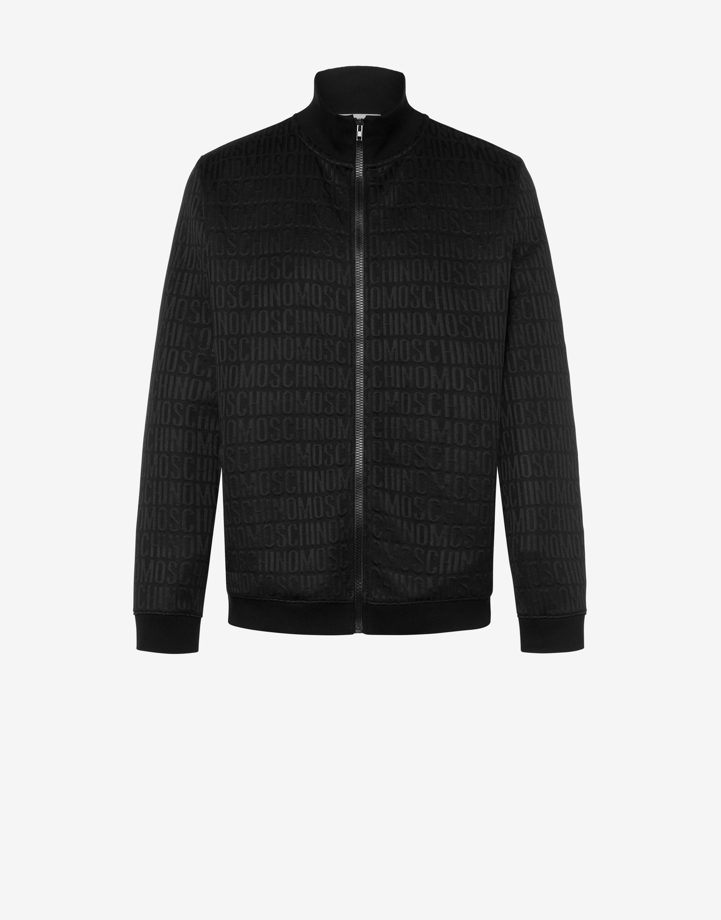 All-over Logo Jacquard Zip-up Sweatshirt