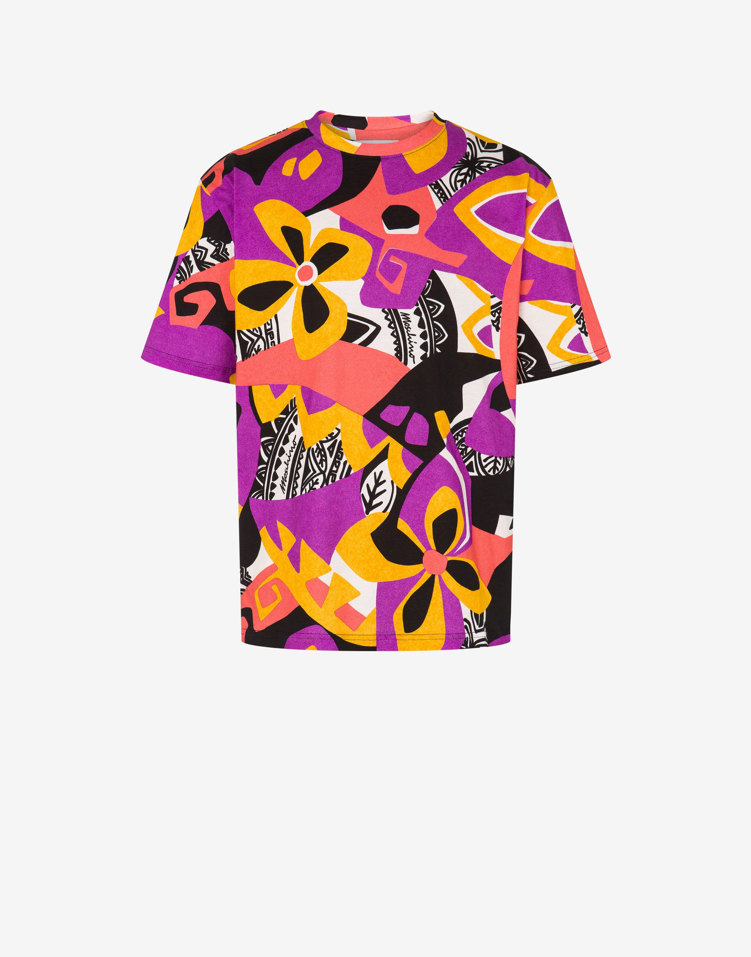 Camiseta De Punto Geometric Print