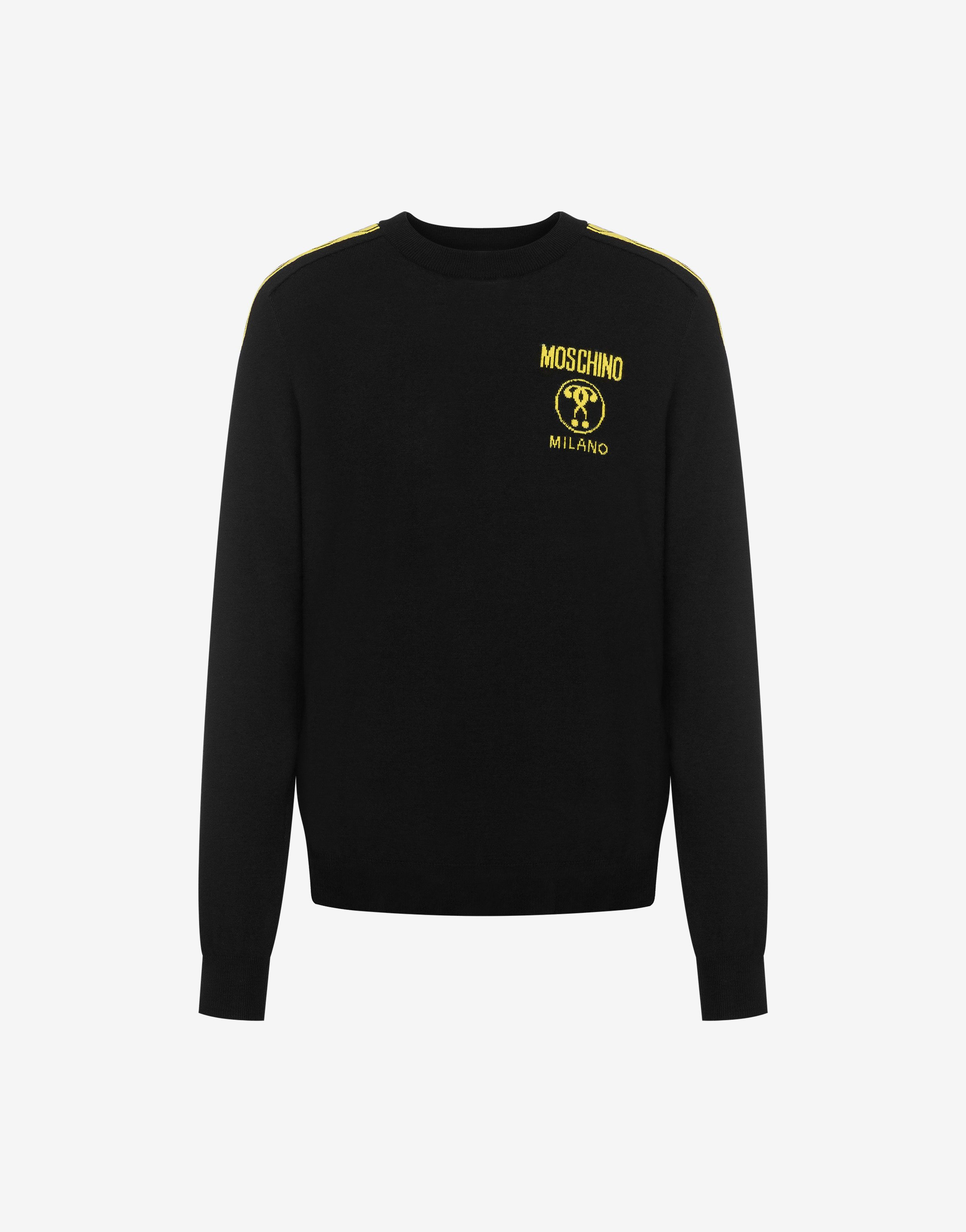 Double Question Mark Wool Pullover