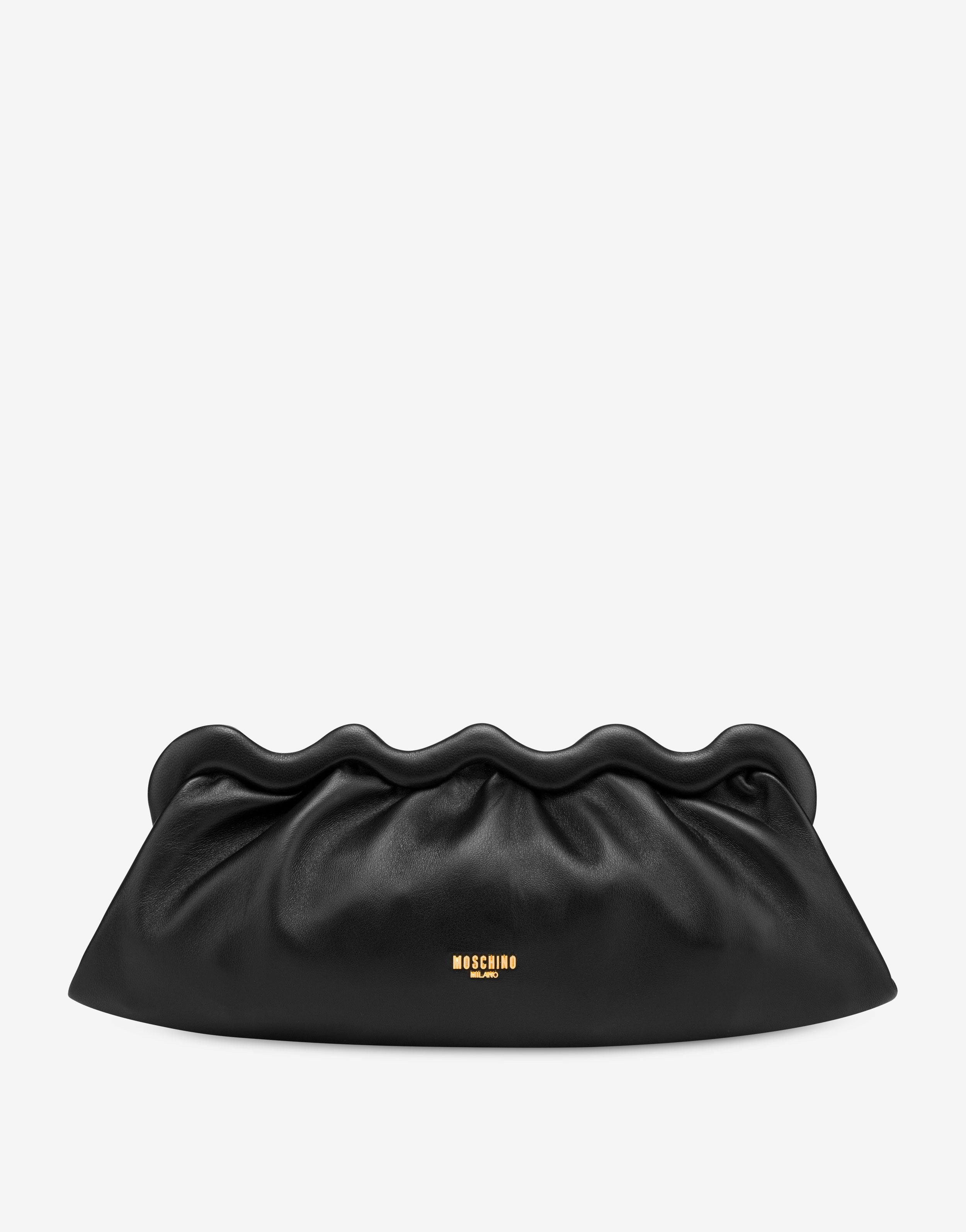 Morphed Nappa Leather Clutch