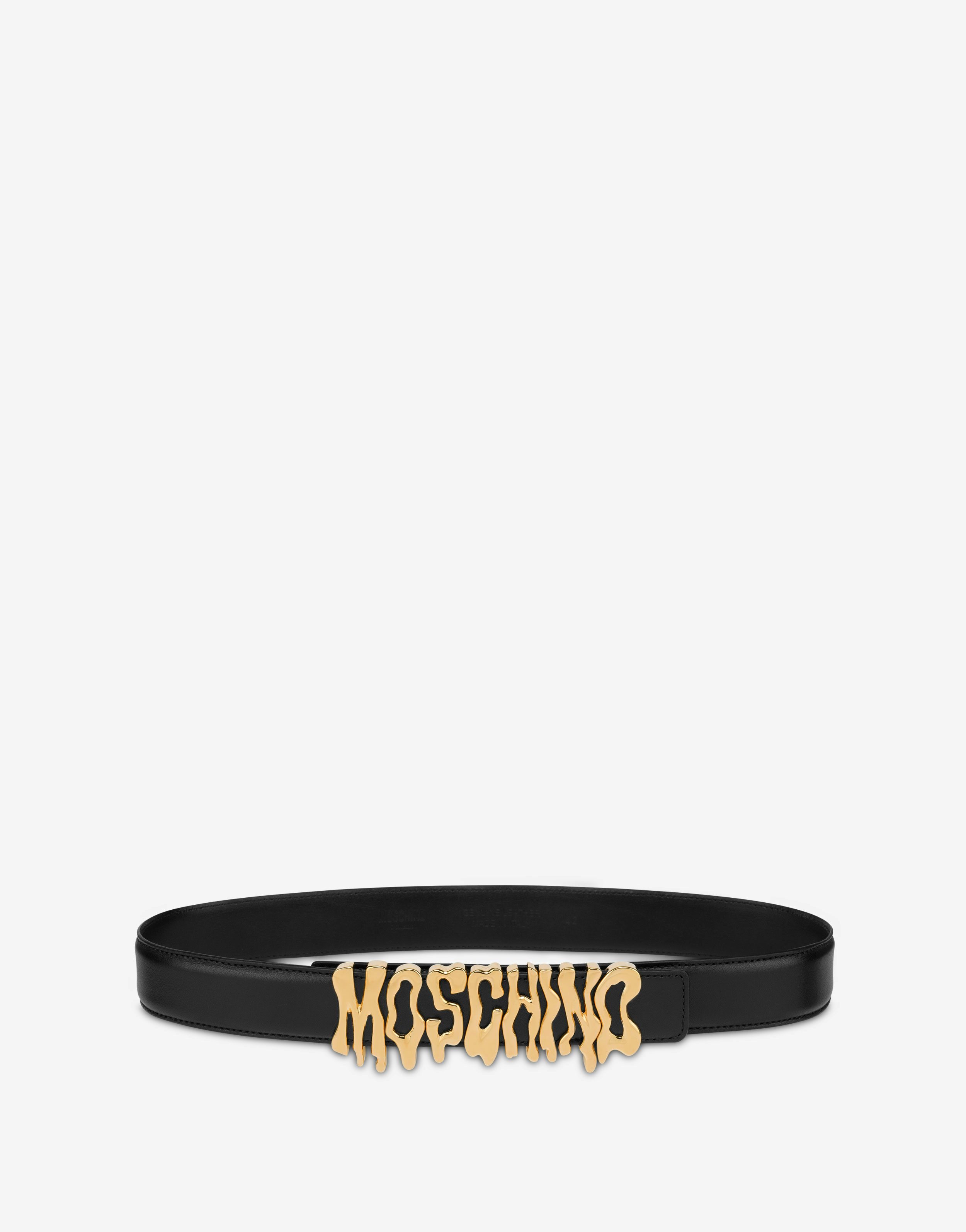 Morphed Logo Calfskin Belt