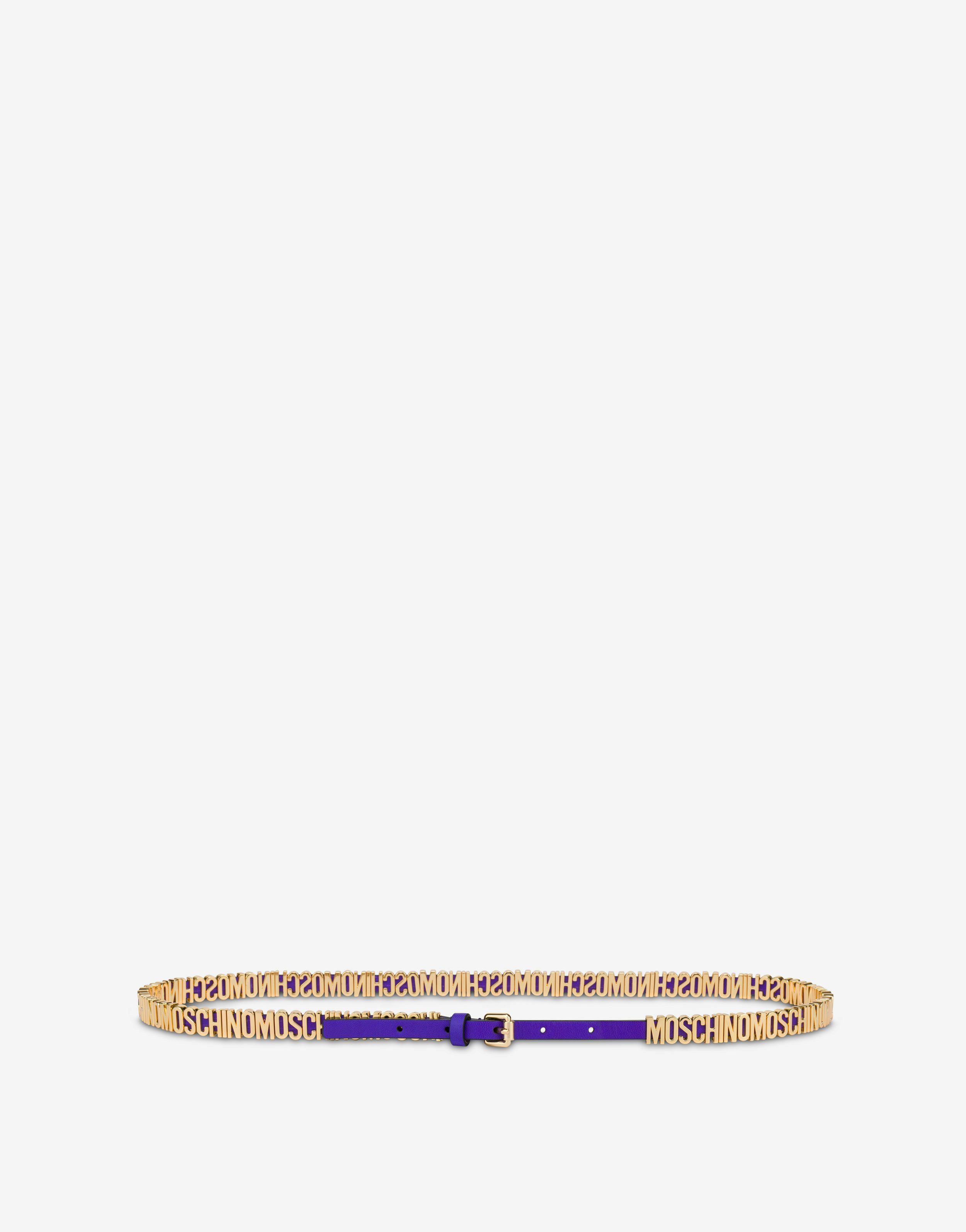 Mini Lettering Nappa Leather Belt