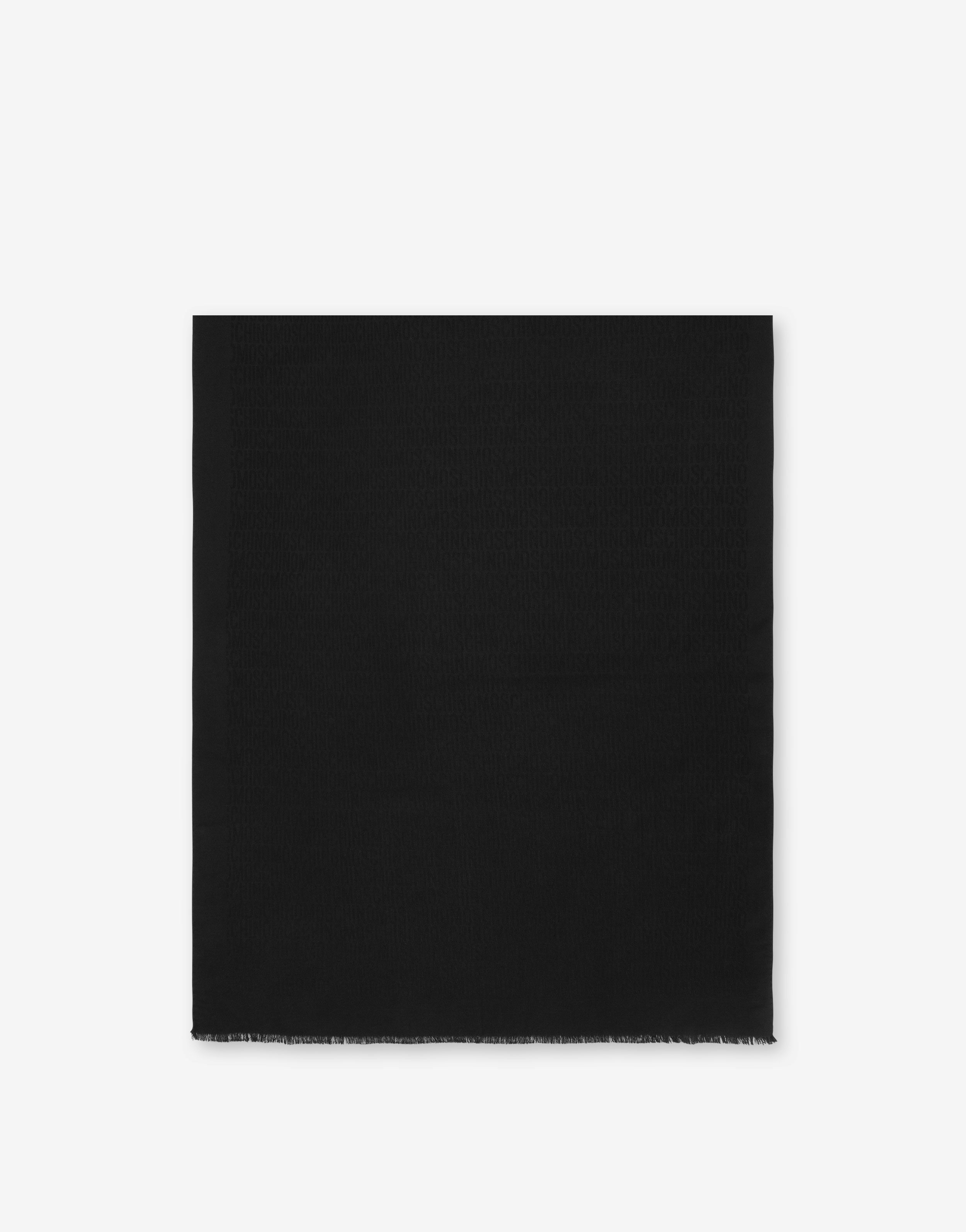 Allover Logo Silk And Wool Scarf