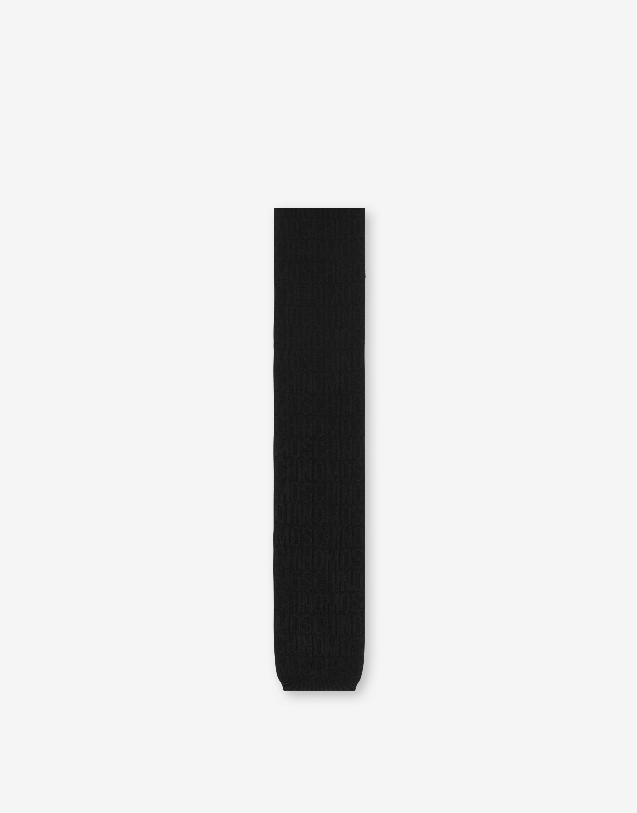 Allover Logo Thin Knit Scarf