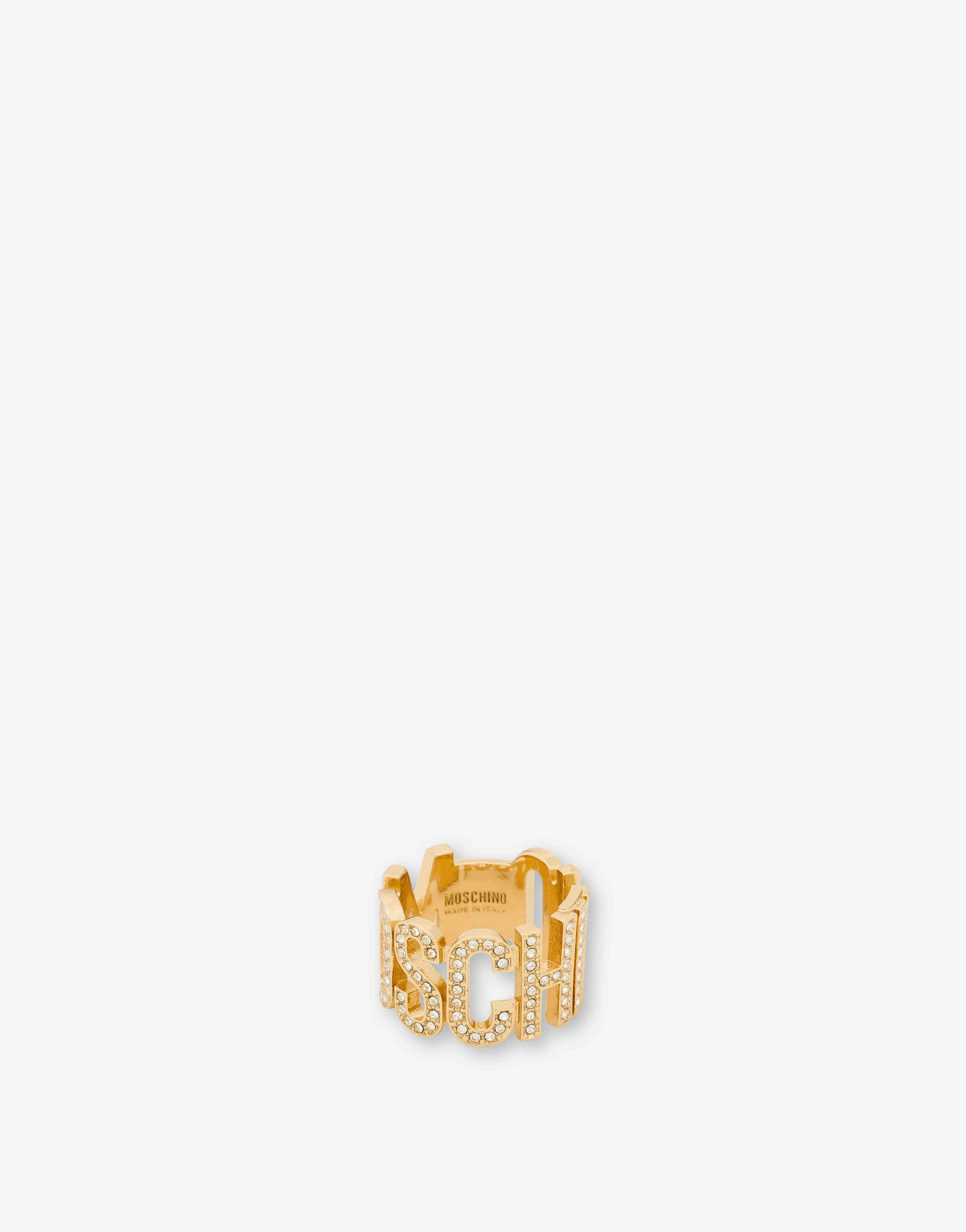 Sparkling Lettering Logo Ring