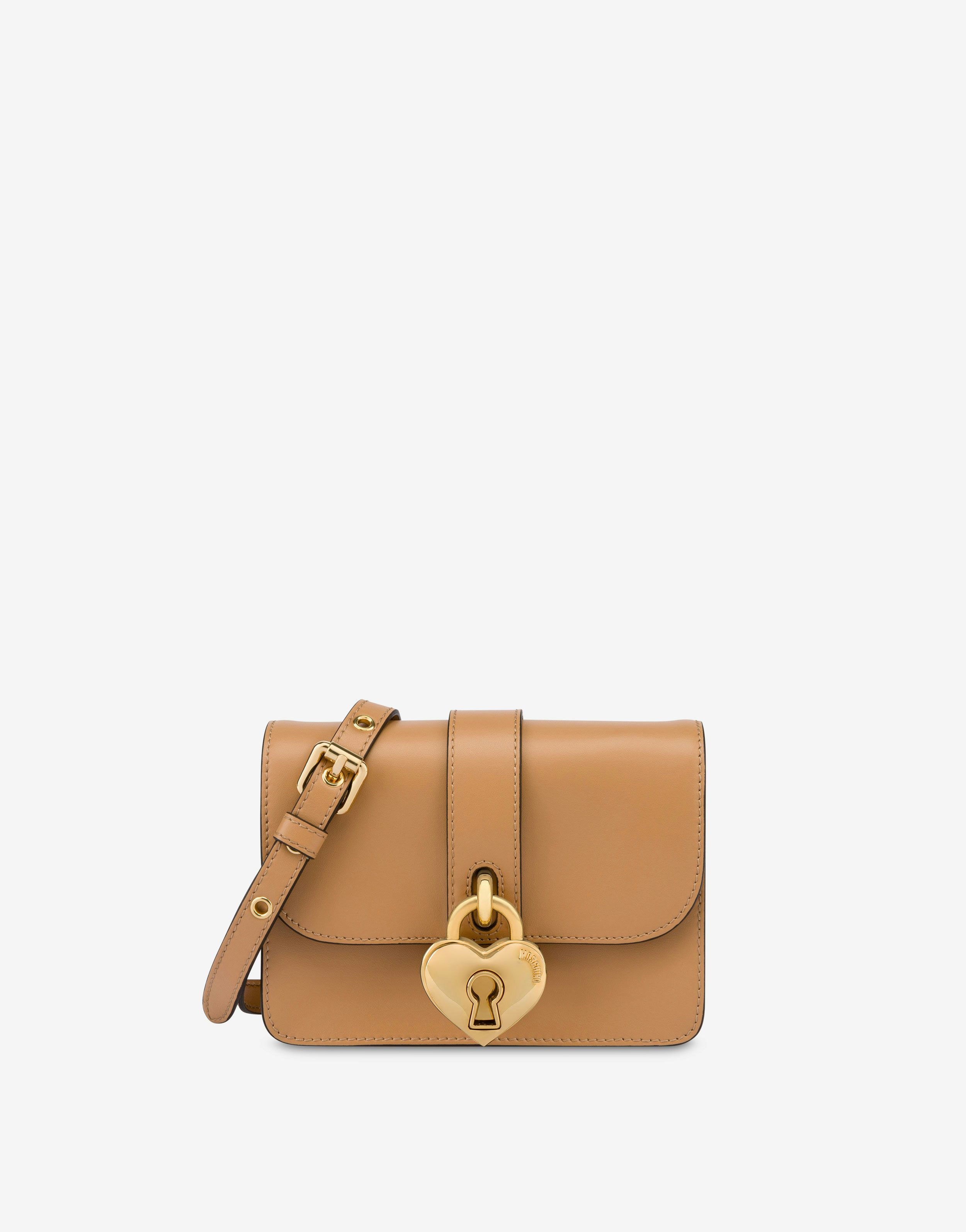 Heart Lock Calfskin Shoulder Bag