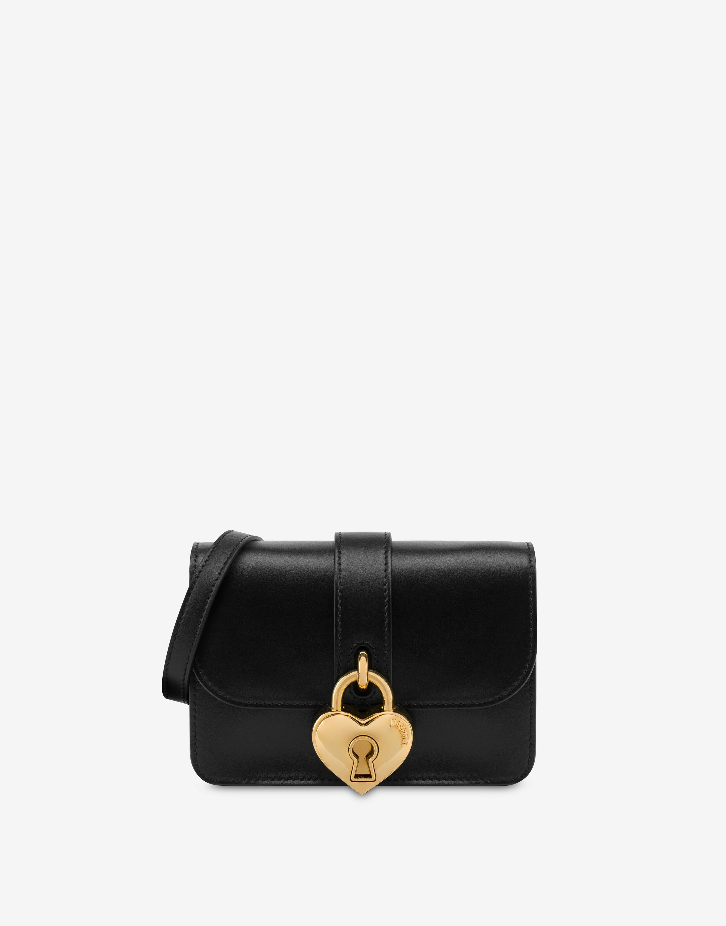 Heart Lock Calfskin Shoulder Bag