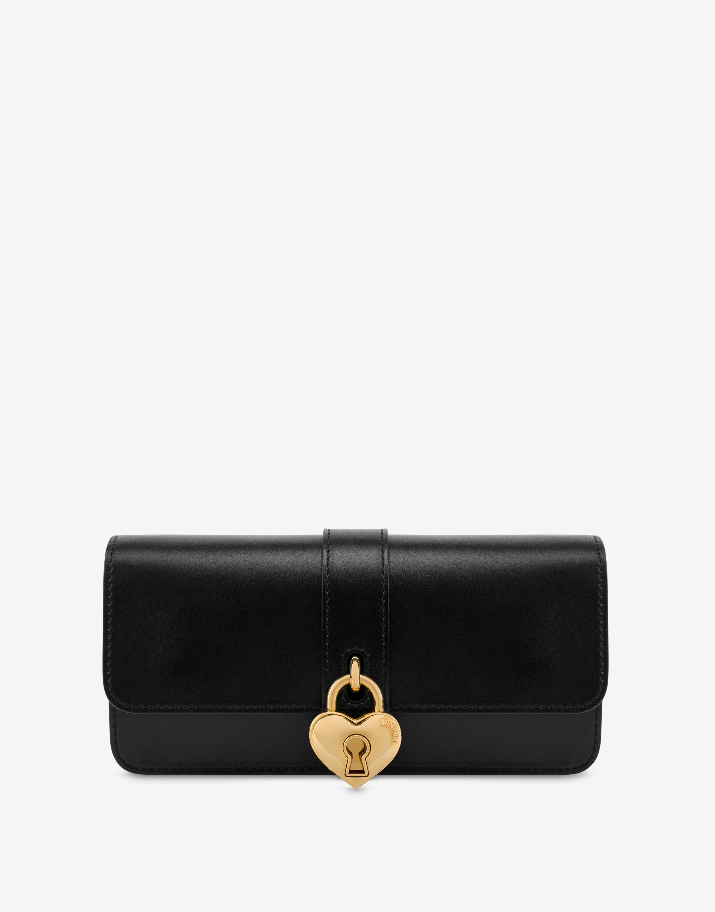 Heart Lock Calfskin Clutch
