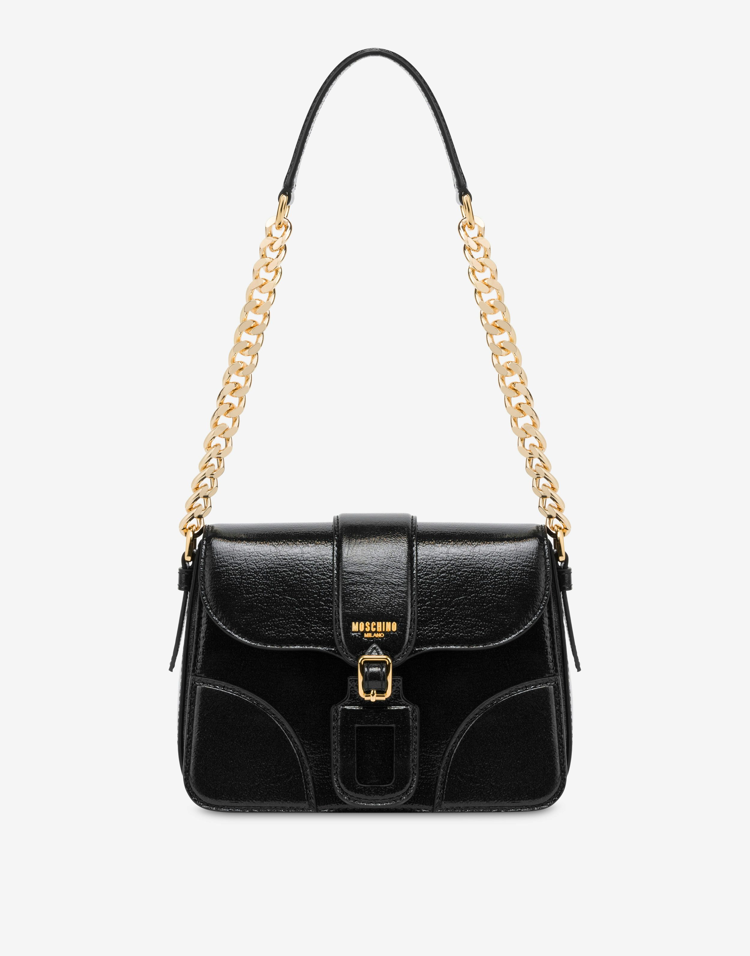 Travel Tag Shiny Shoulder Bag