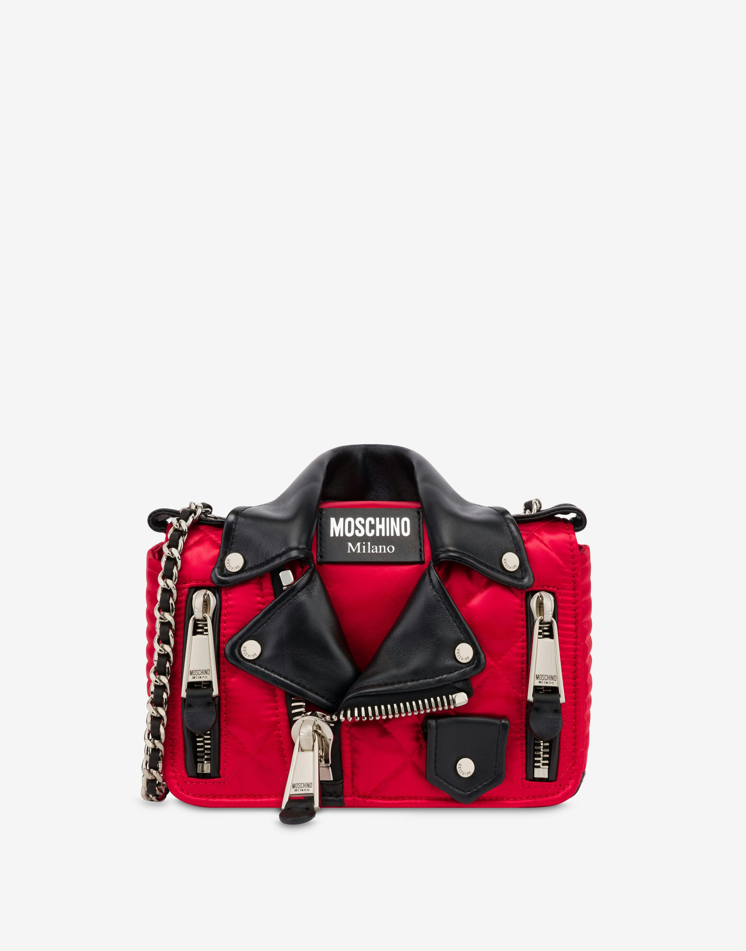 Quilted Satin Biker Bag