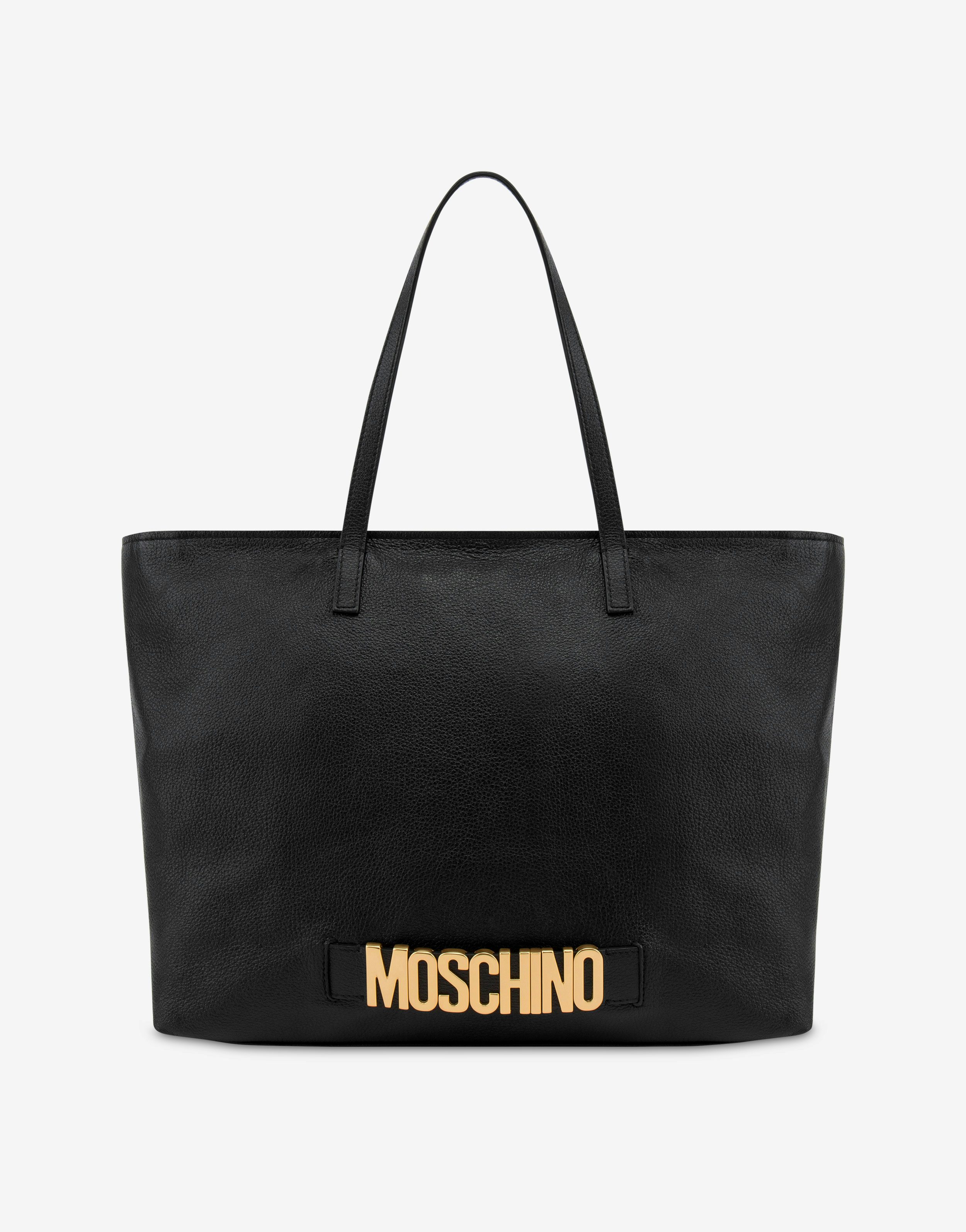 Lettering Logo Deerskin Shopper
