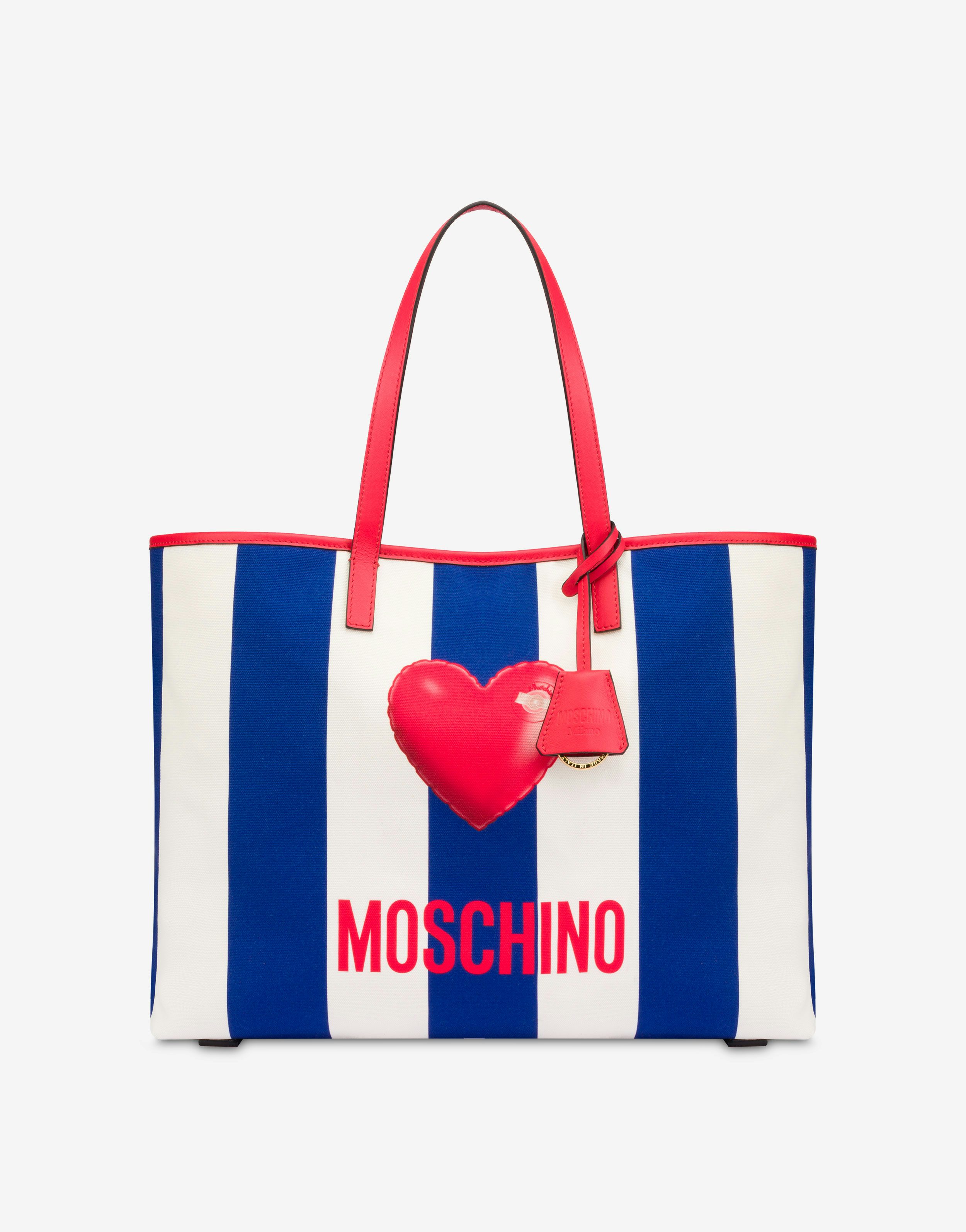 Two-tone Striped Canvas Shopper