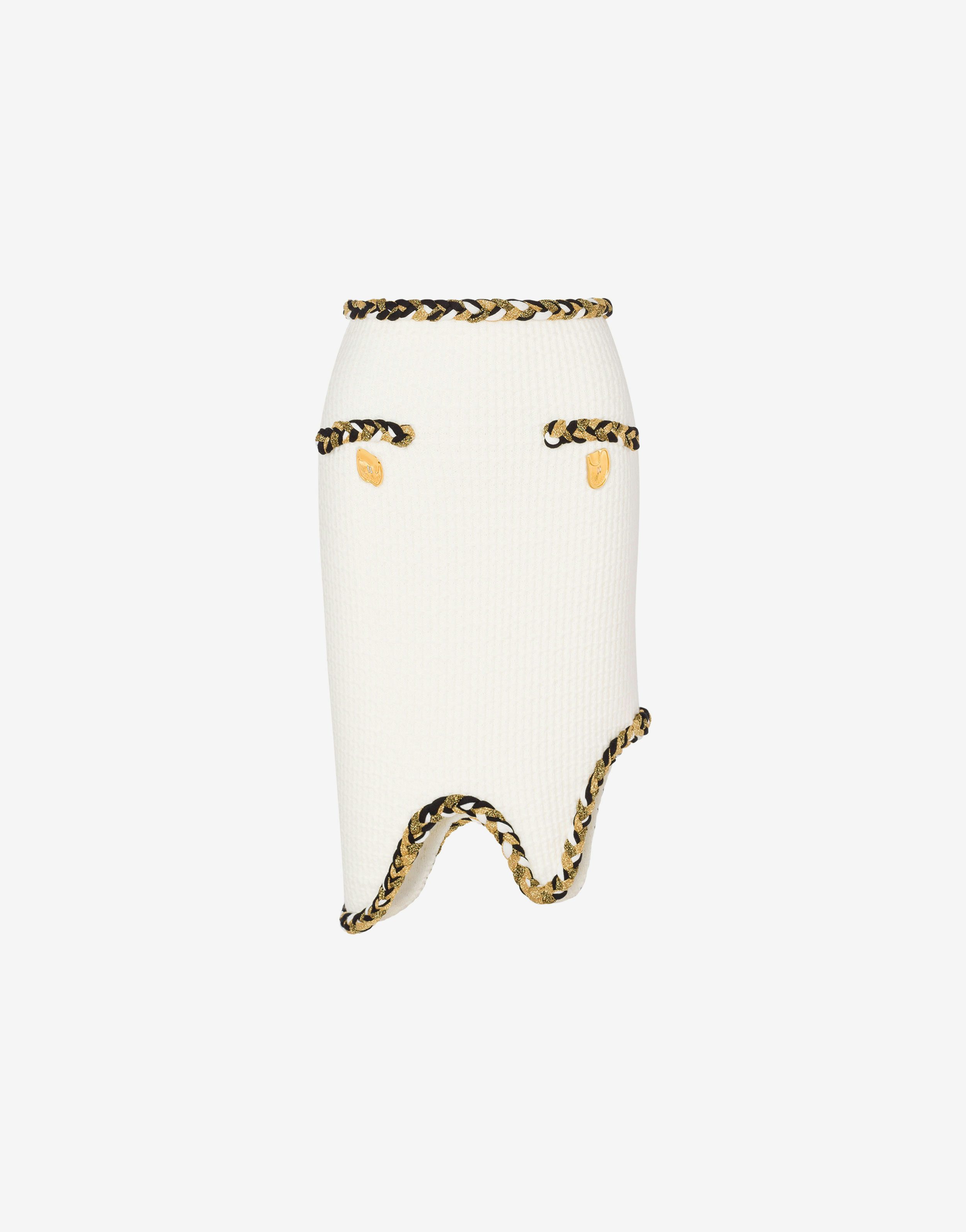 Morphed Effect Wool Skirt