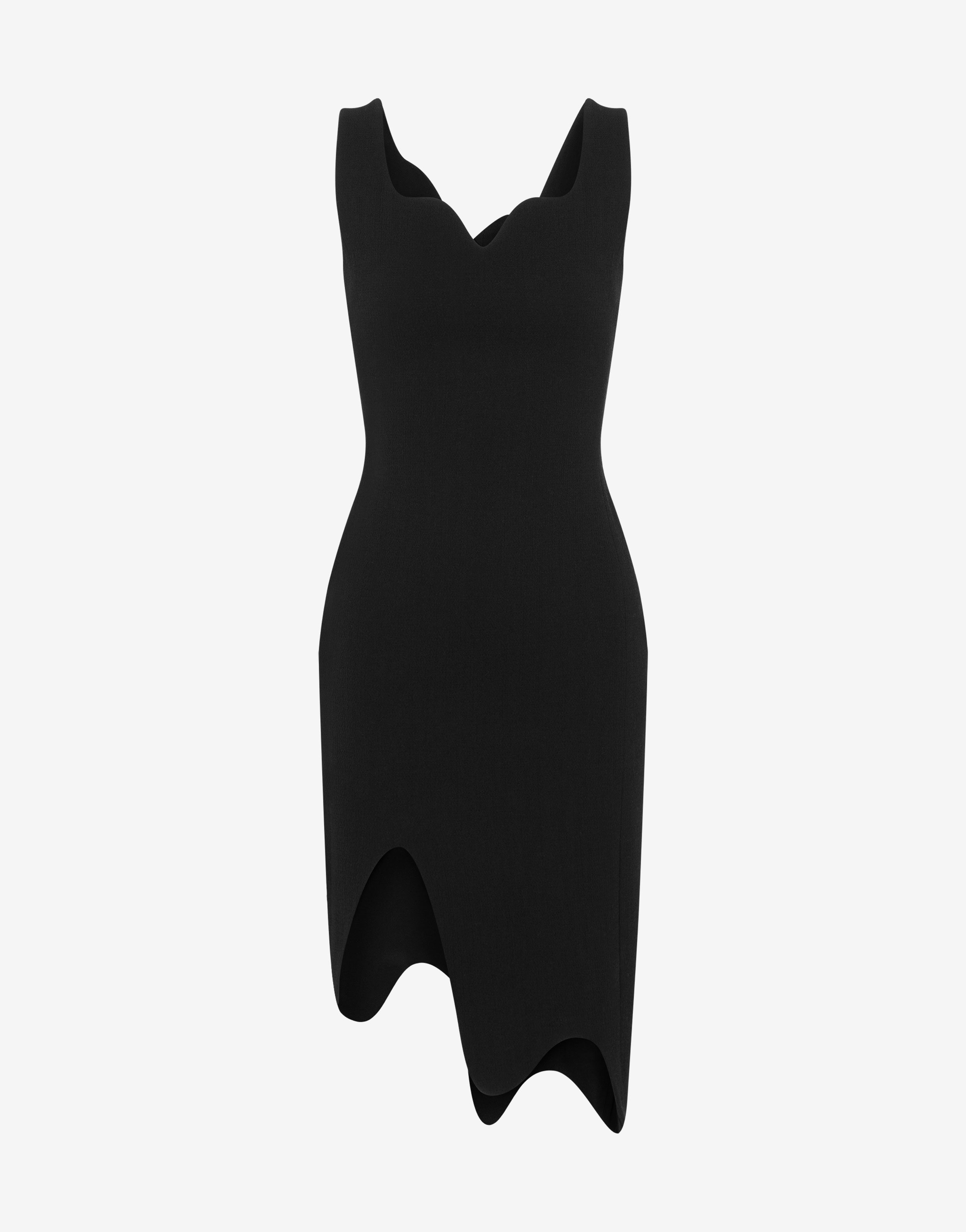 Morphed Effect Stretch Crêpe Dress