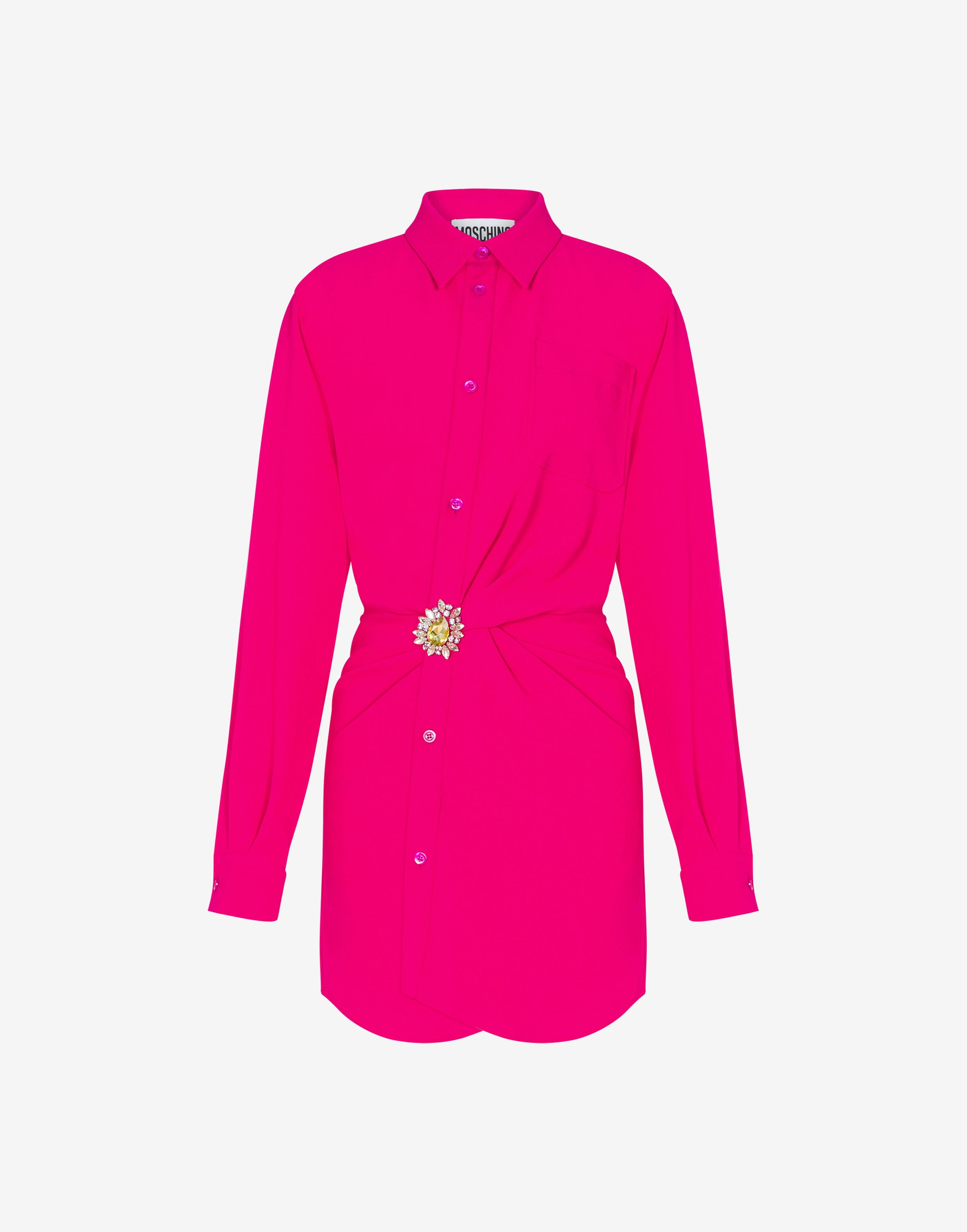 Jewel Flower Envers Satin Dress