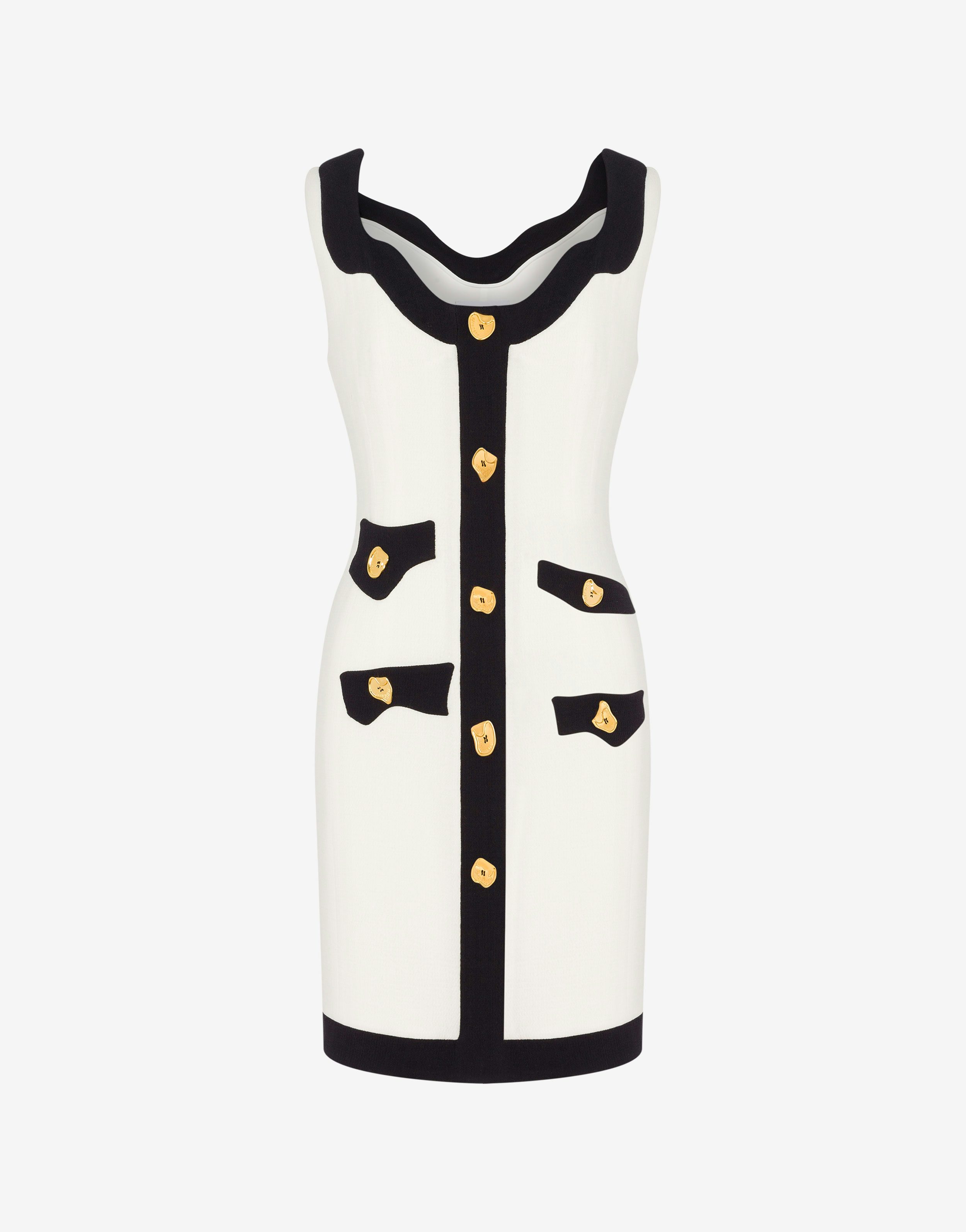 Morphed Effect Stretch Crêpe Dress