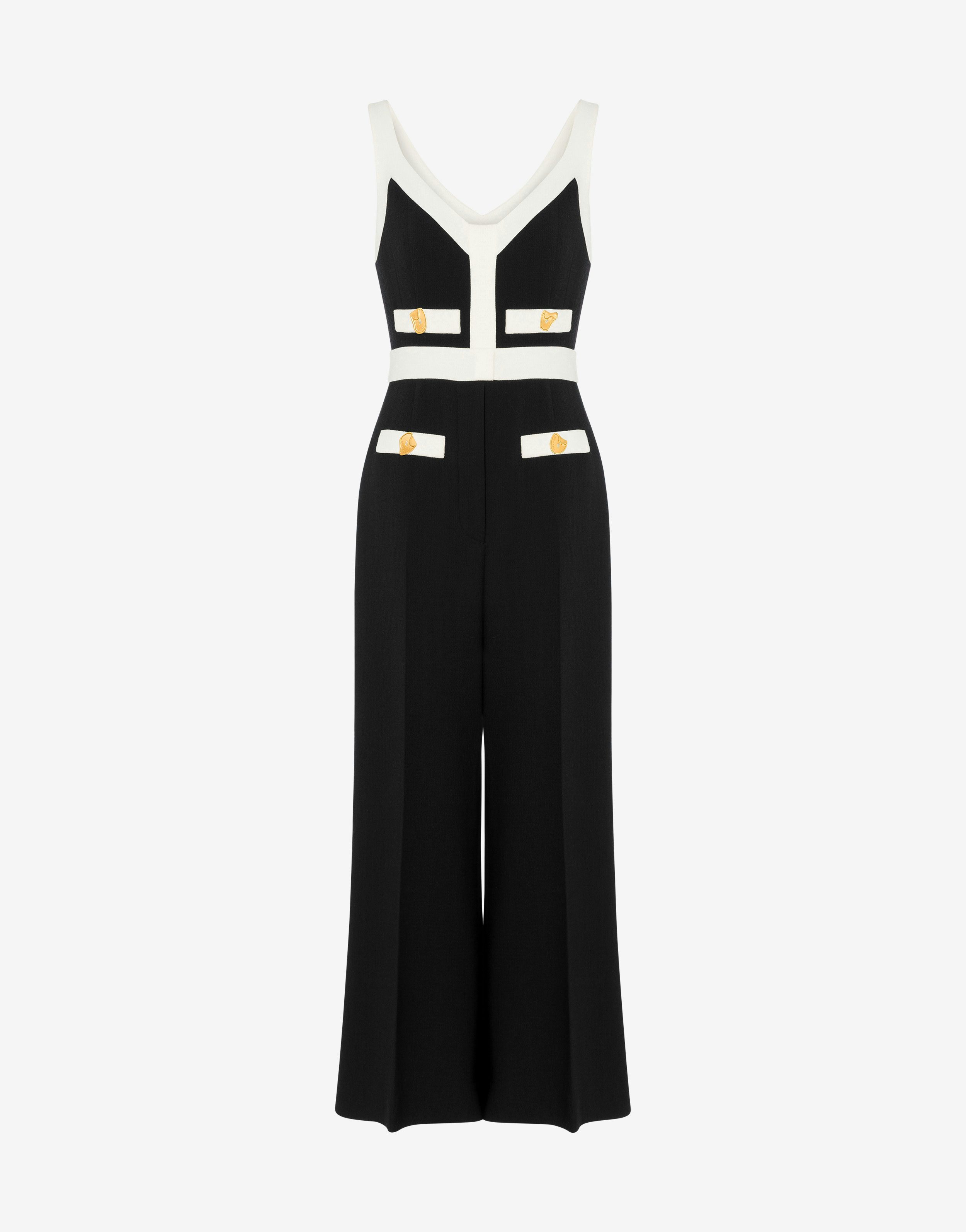 Morphed Buttons Stretch Crêpe Jumpsuit