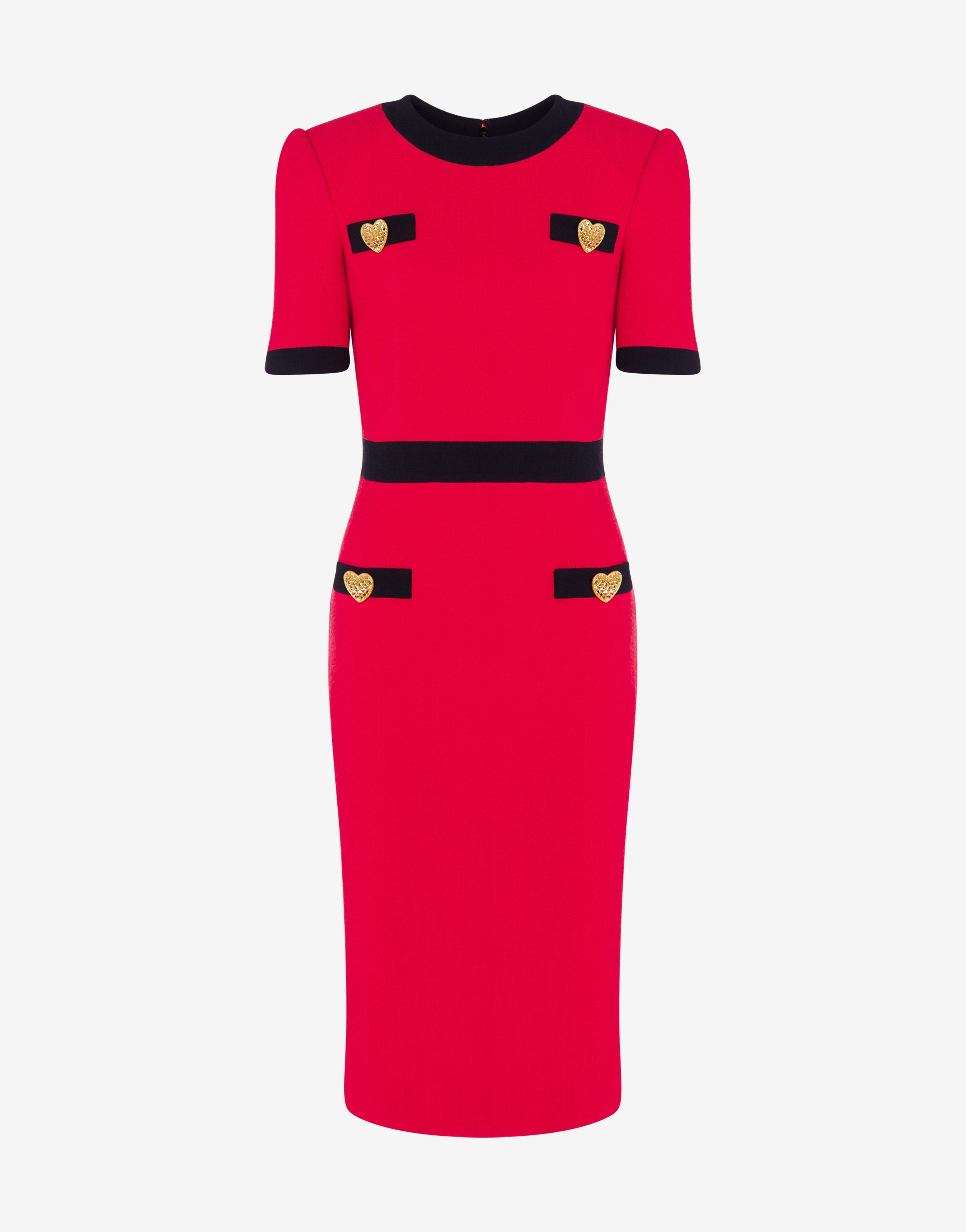 Morphed Buttons Stretch Crêpe Dress